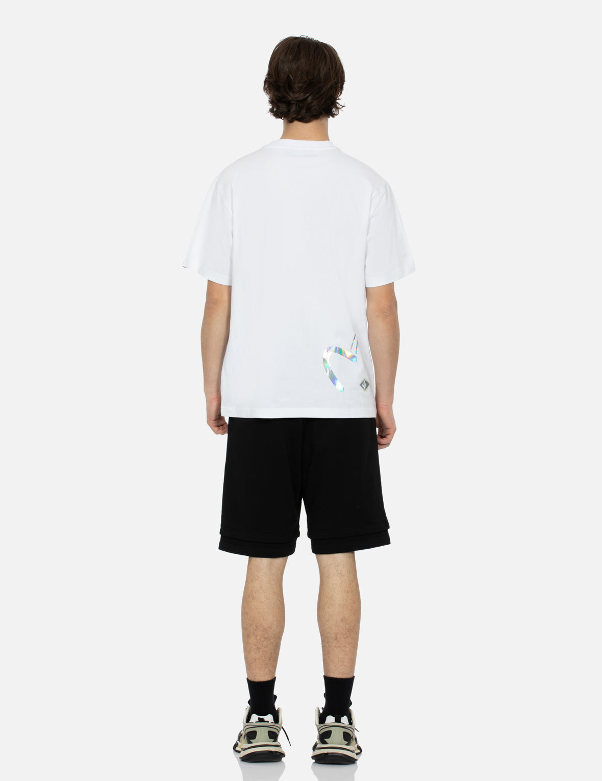 家紋と虹色のカモメプリント レギュラーフィット Tシャツ