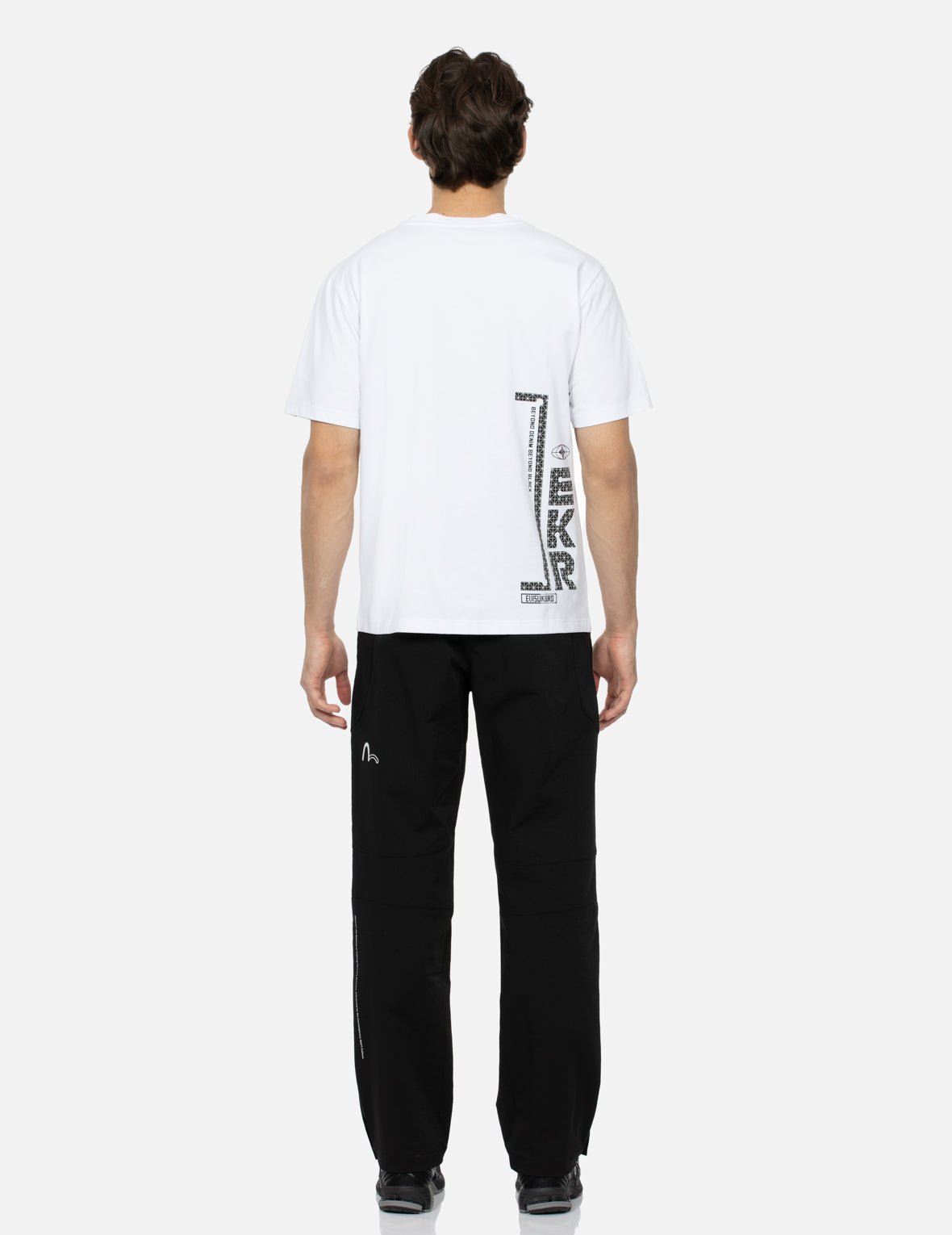 グリッドカモメとロゴレギュラーフィットTシャツ