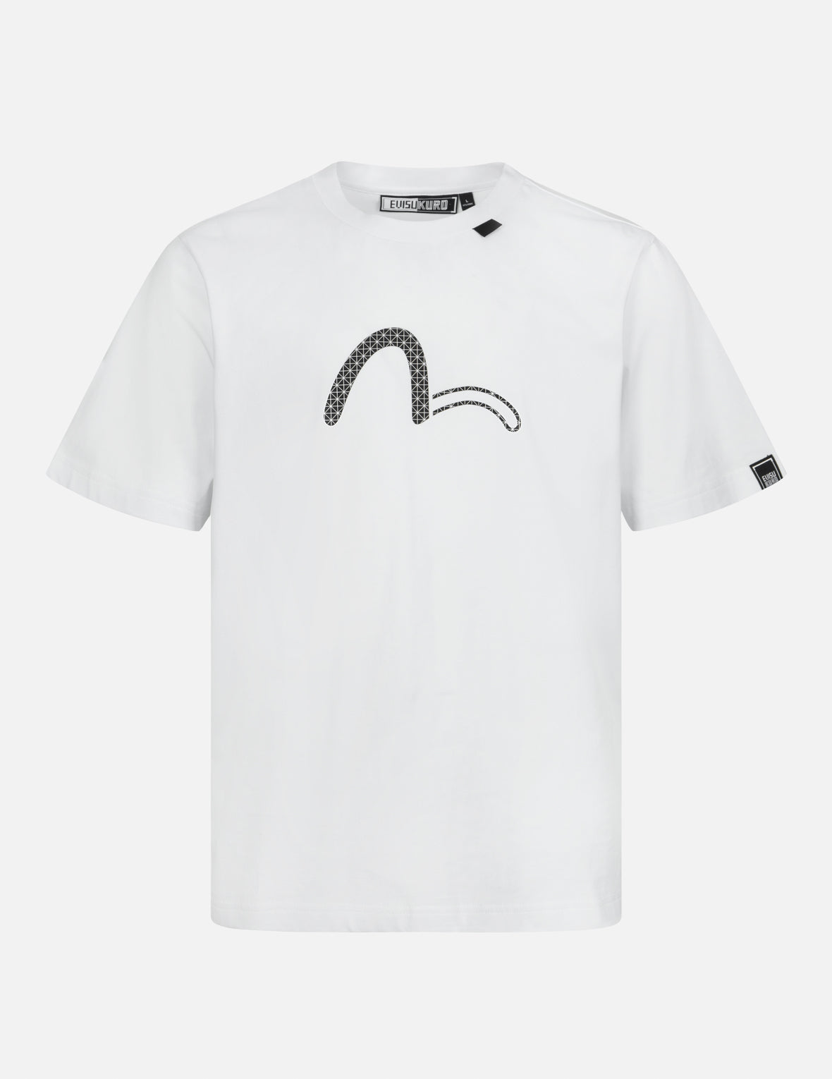 グリッドカモメとロゴレギュラーフィットTシャツ