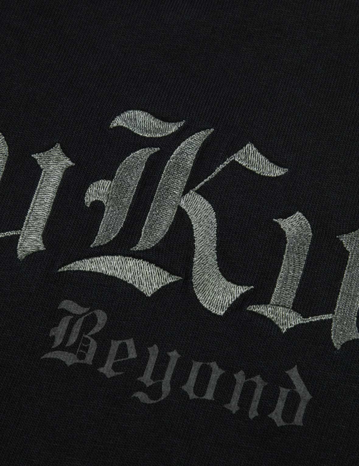 Allover Logo and Seagull Embroidery Loose Fit Pigment Dye T-Shirt