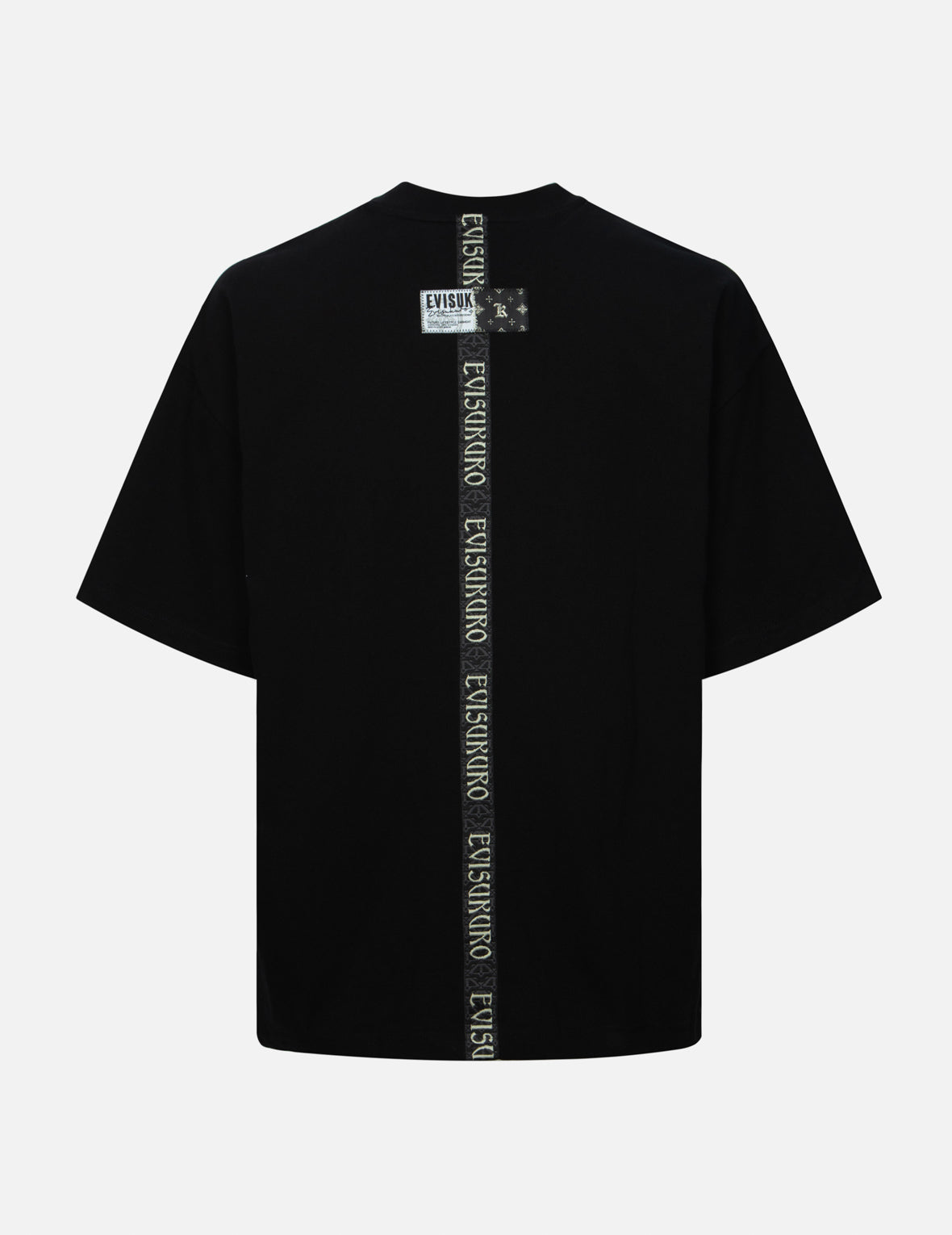 ゴールド箔のカリグラフィロゴプリントのオーバーサイズTシャツ