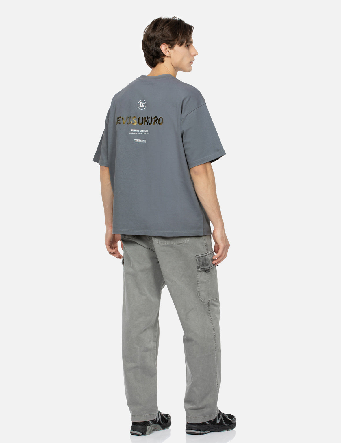 マルチロゴプリントルーズフィットTシャツ