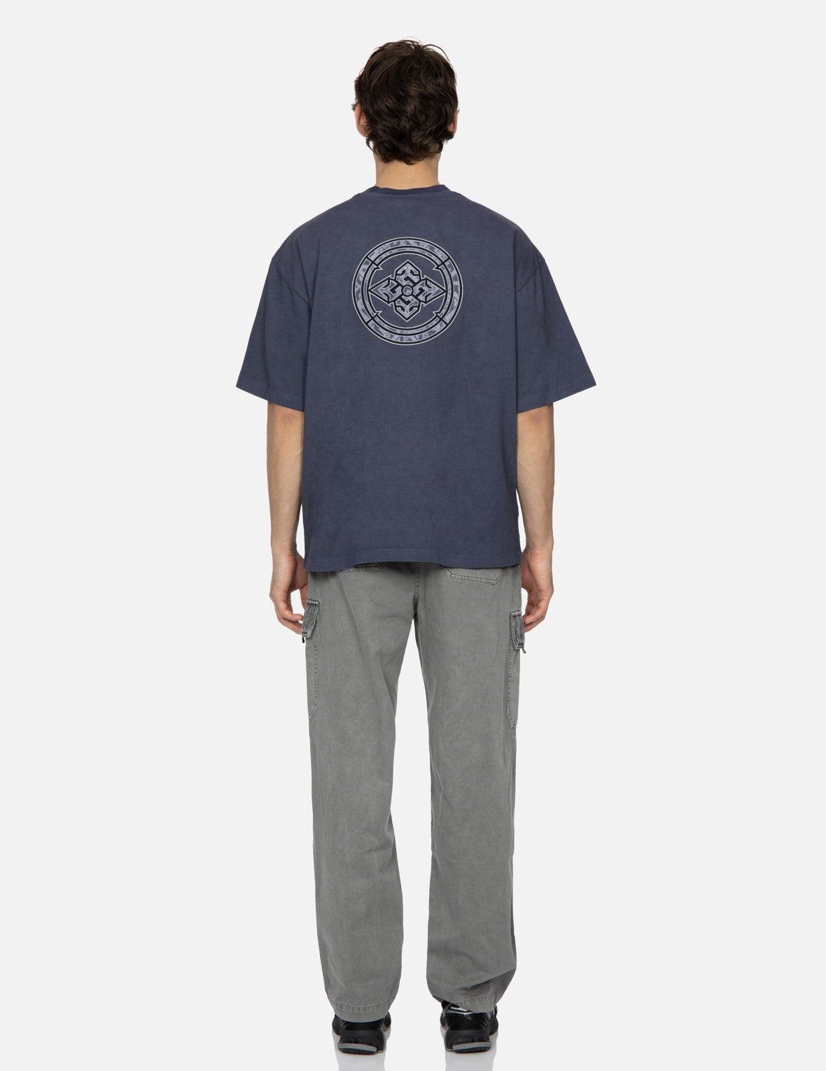 家紋アップリケ刺繍ルーズフィットTシャツ