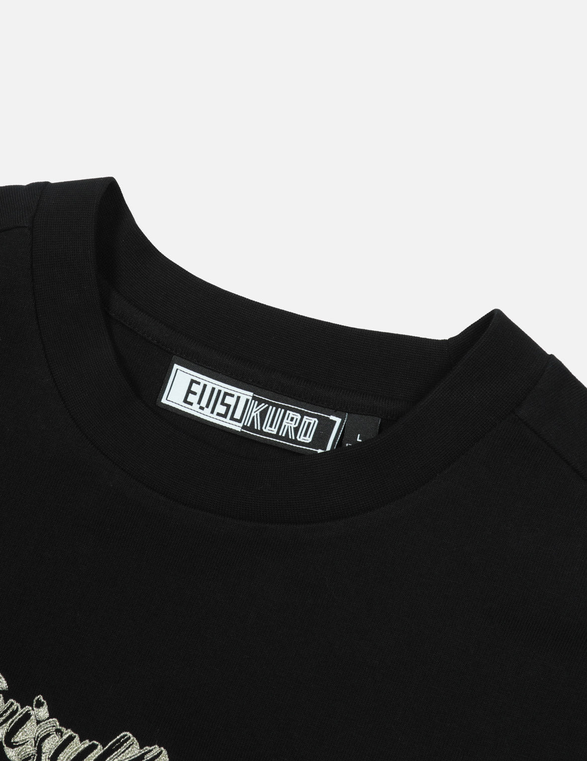 カリグラフィーシャドーロゴ刺繍とカモメプリントルーズフィットTシャツ