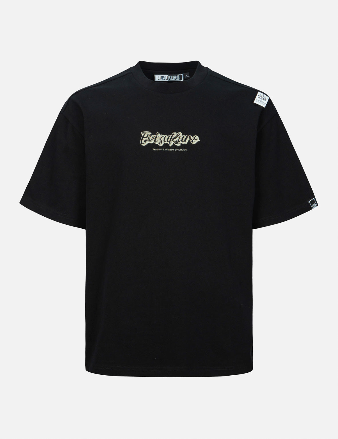 カリグラフィーシャドーロゴ刺繍とカモメプリントルーズフィットTシャツ