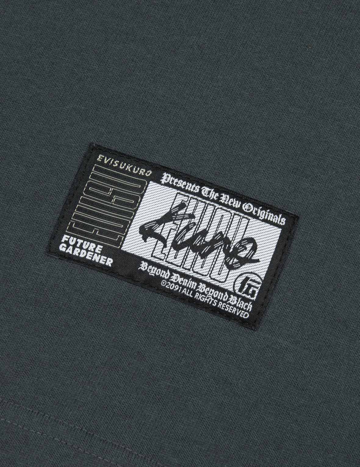 オールオーバーEVISUKUROプリントと刺繍のルーズフィットTシャツ