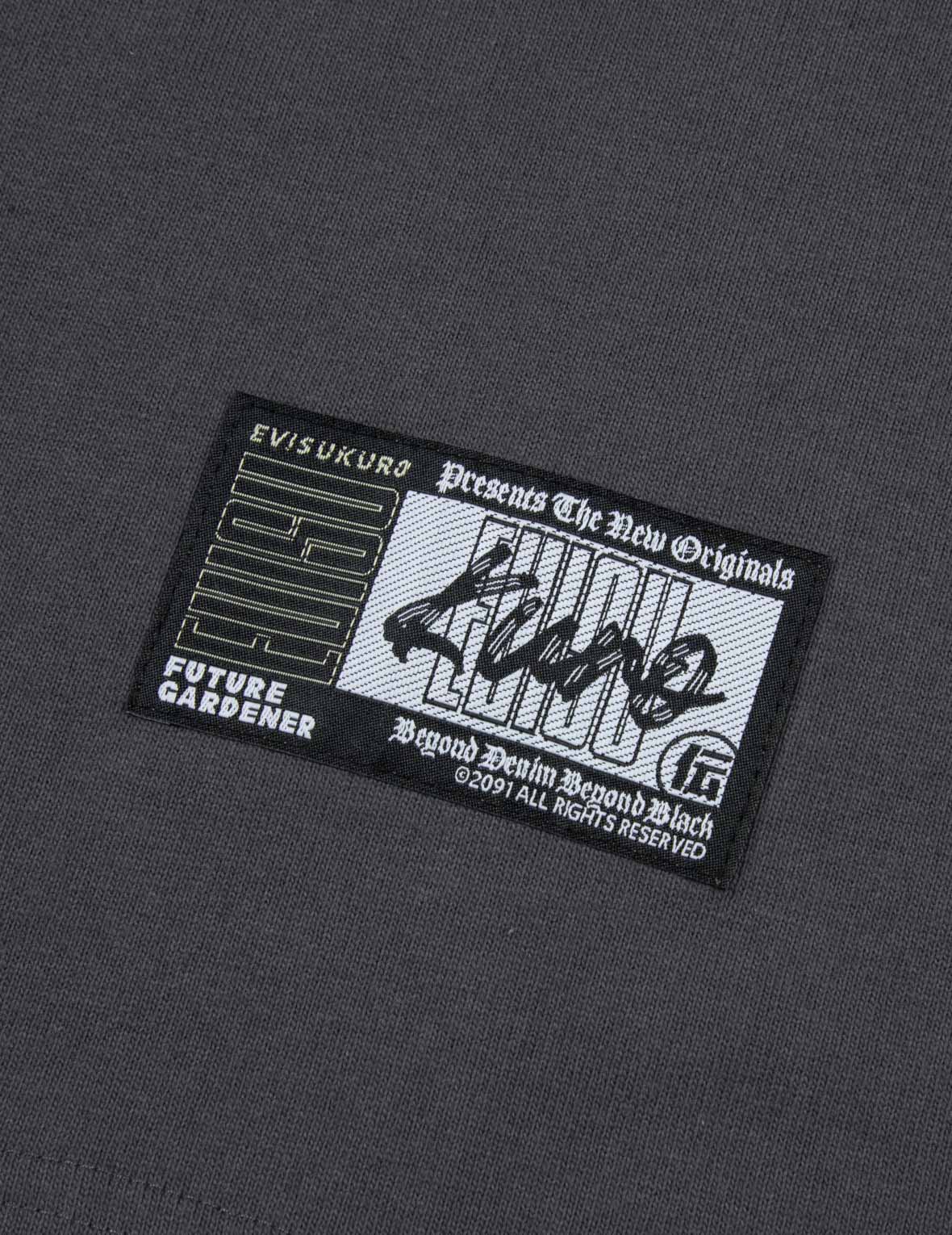 オールオーバーEVISUKUROプリントと刺繍のルーズフィットTシャツ