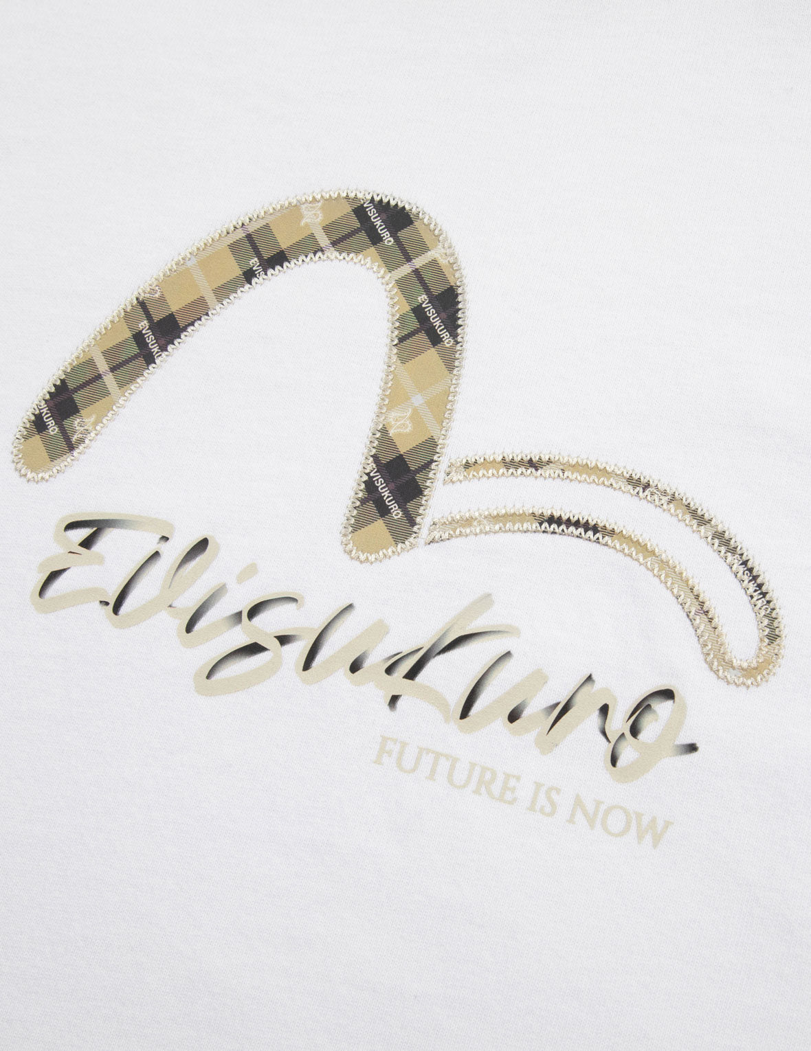 ペイズリーチェックインサートカモメルーズフィットTシャツ