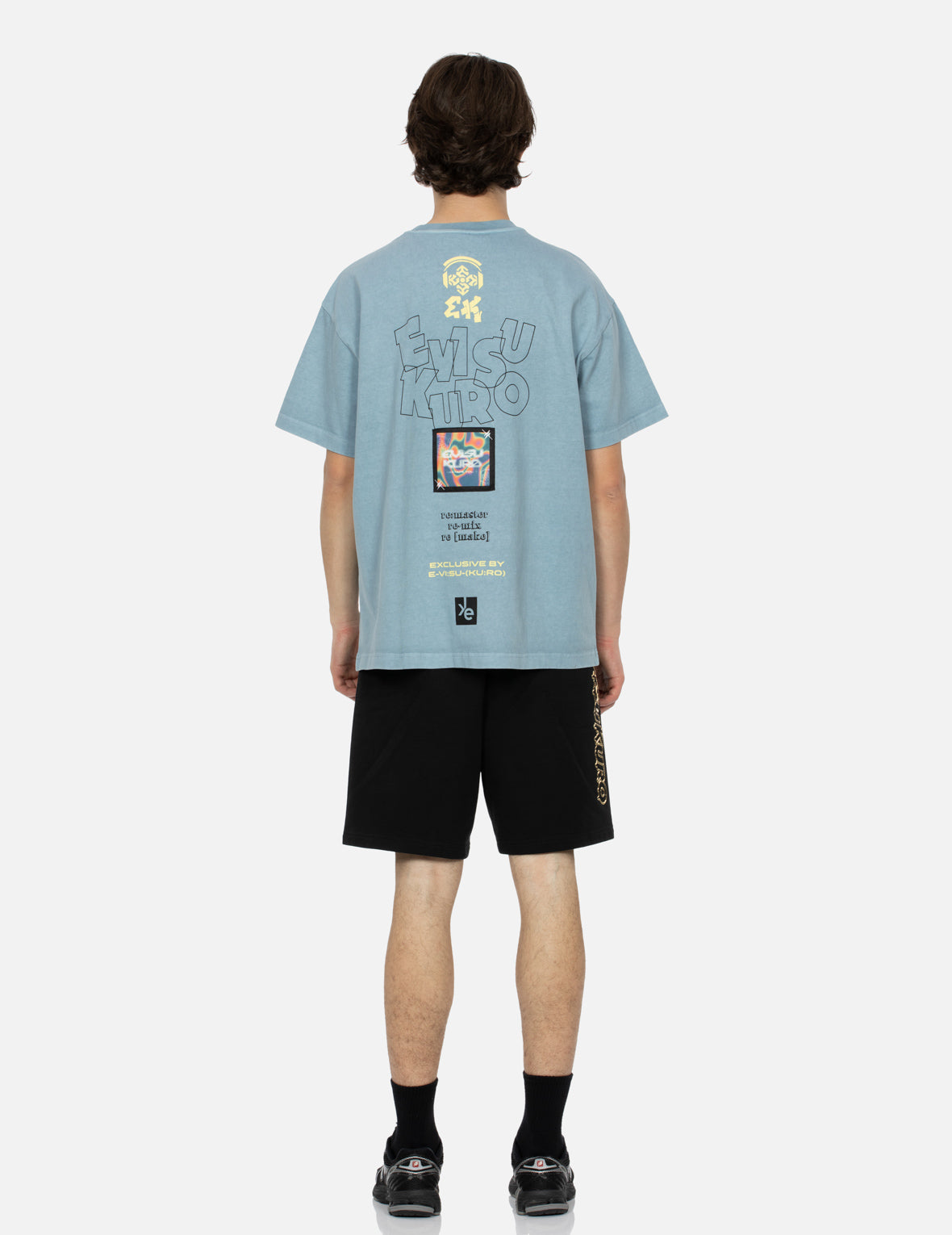 カモメと虹のグラデーションパターンプリント リラックスフィット Tシャツ