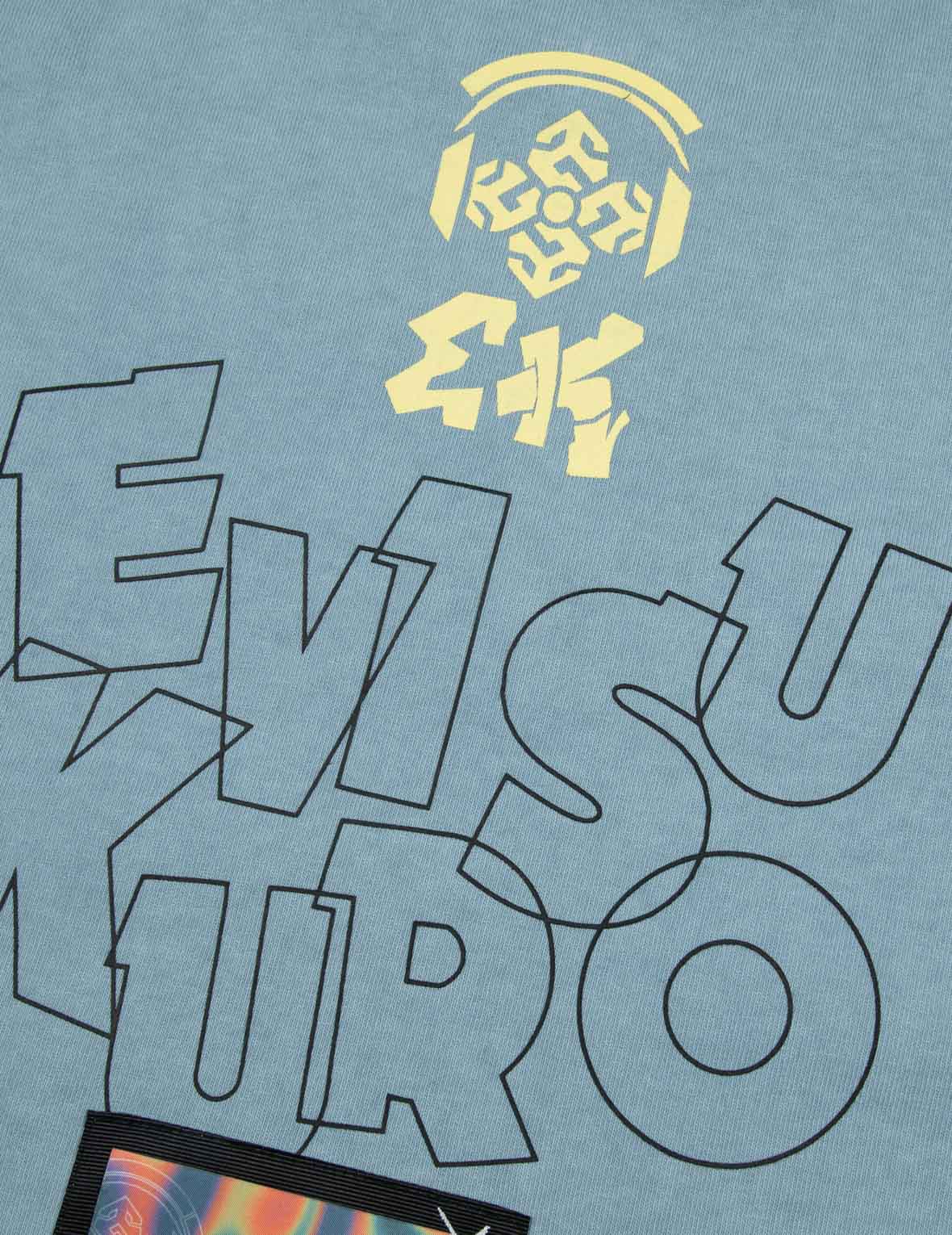 カモメと虹のグラデーションパターンプリント リラックスフィット Tシャツ