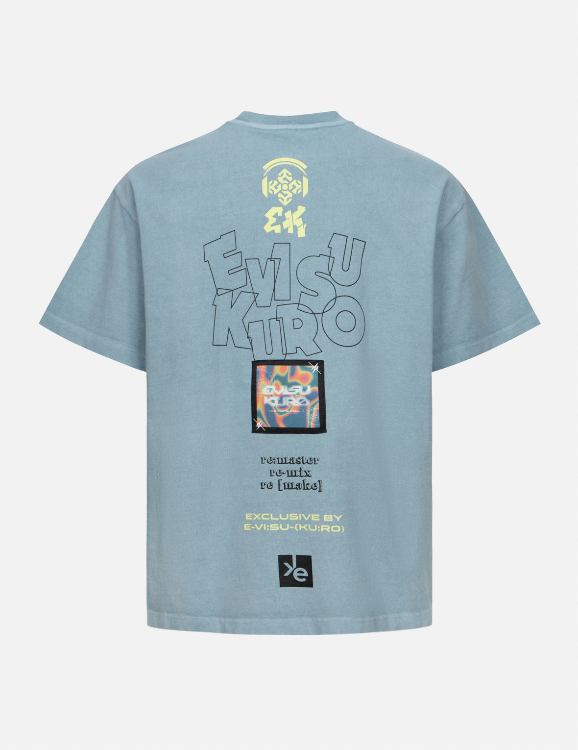 カモメと虹のグラデーションパターンプリント リラックスフィット Tシャツ