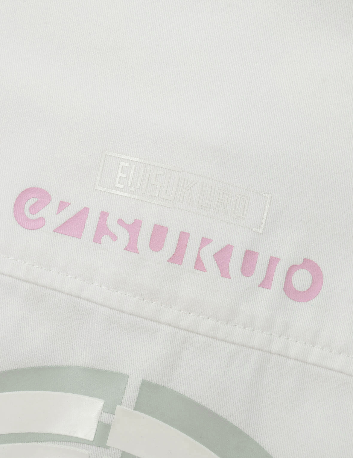 ダブルトーン家紋プリントデニムシャツ