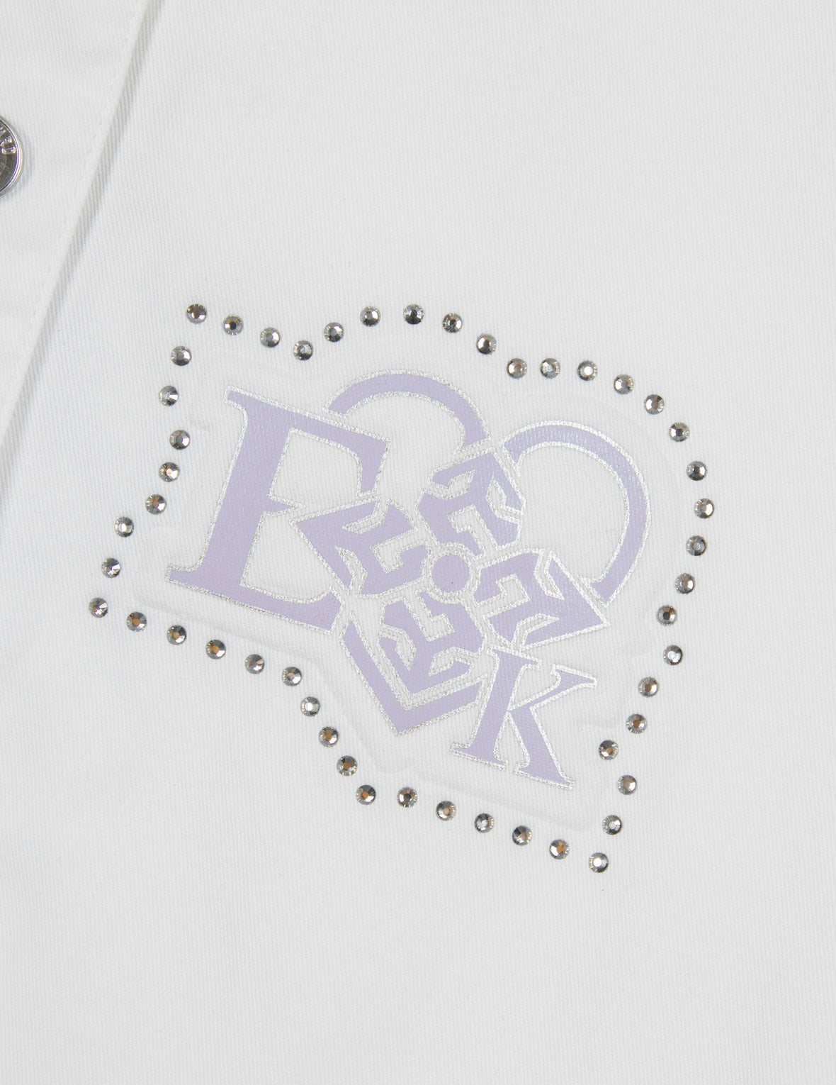 家紋刺繍とハートラインストーンリラックスフィットシャツジャケット
