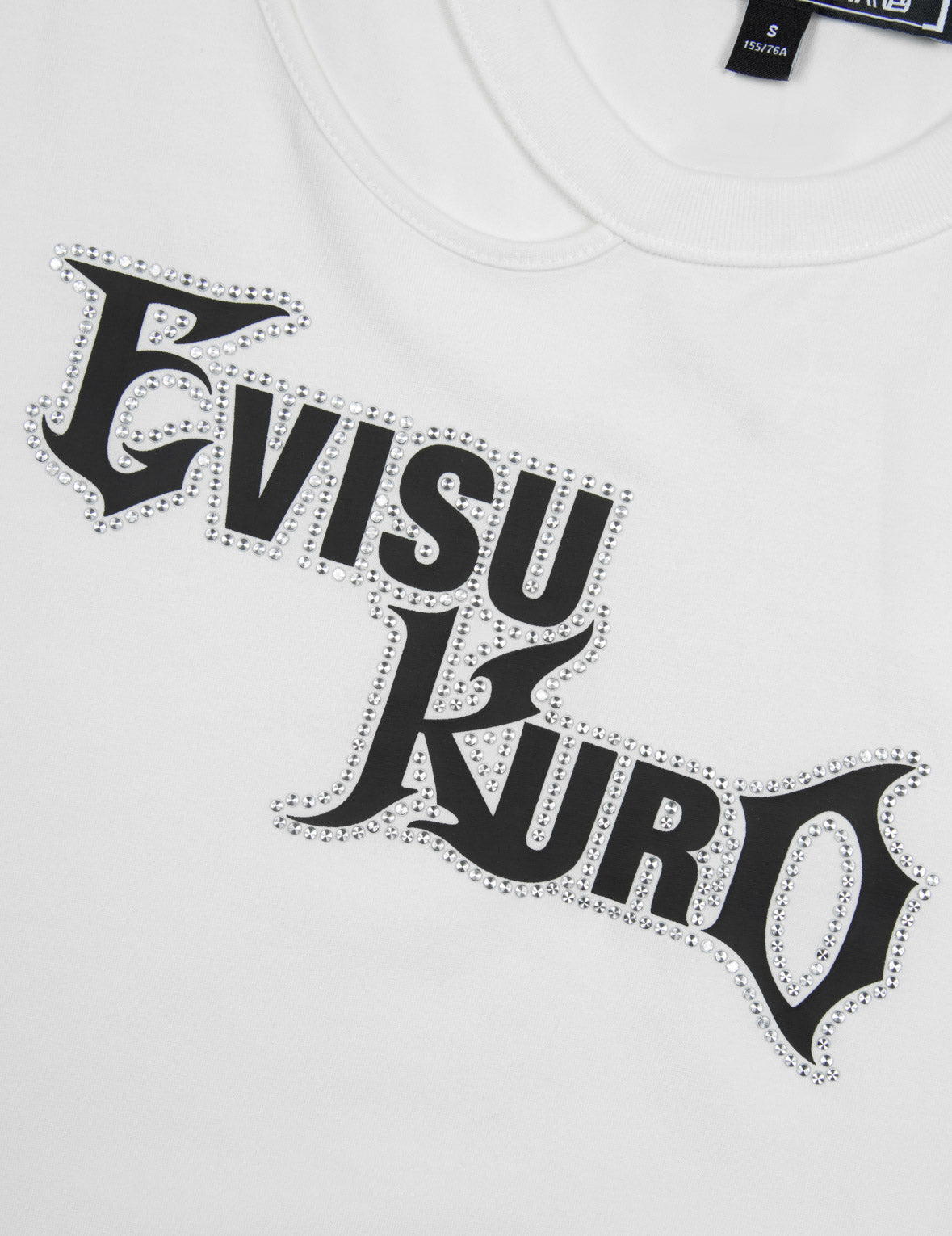 ヒートトランスファーロゴプリントのホローアウトファッションフィットTシャツ