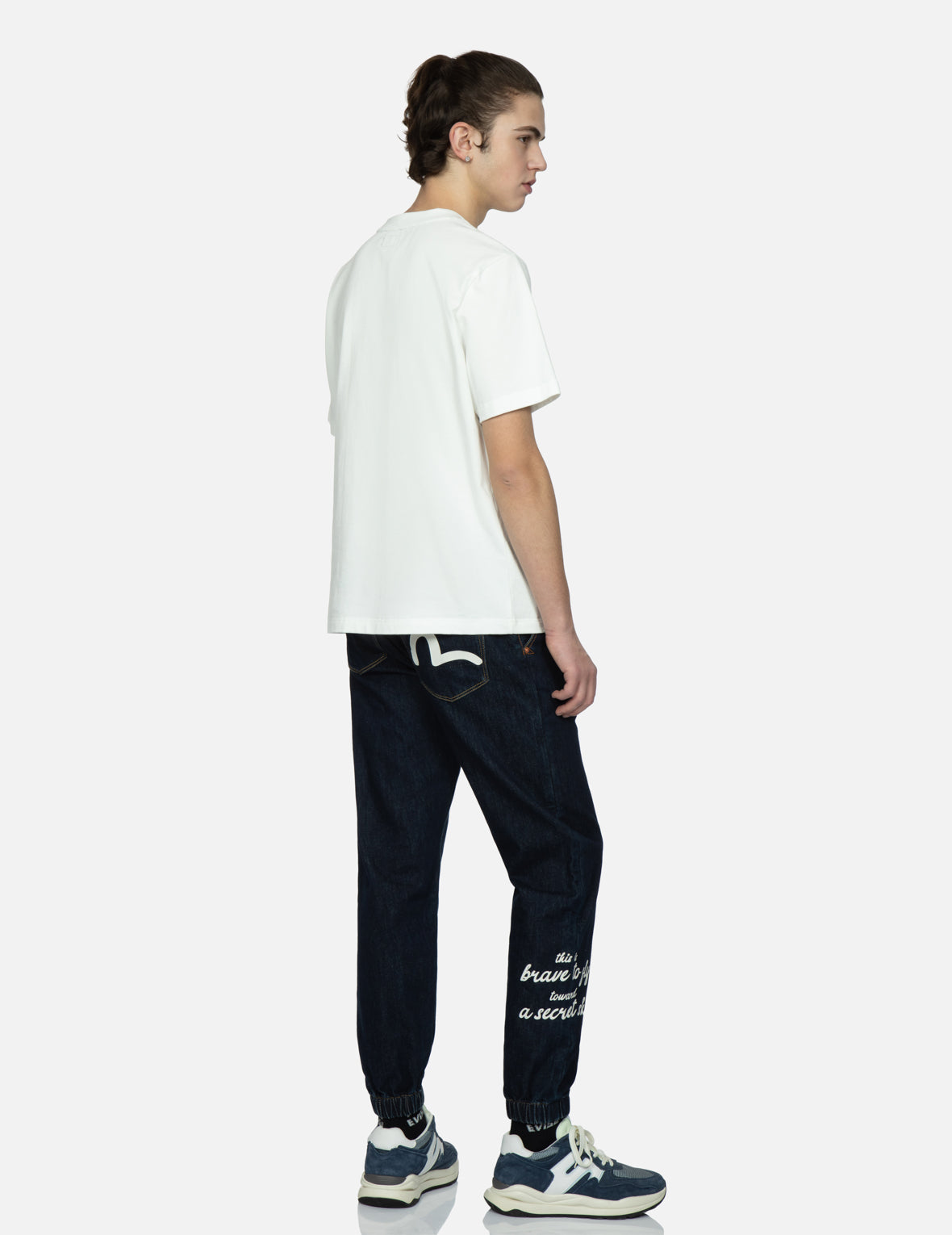 Slogan and Seagull Print Regular-Fit Jogger Pants