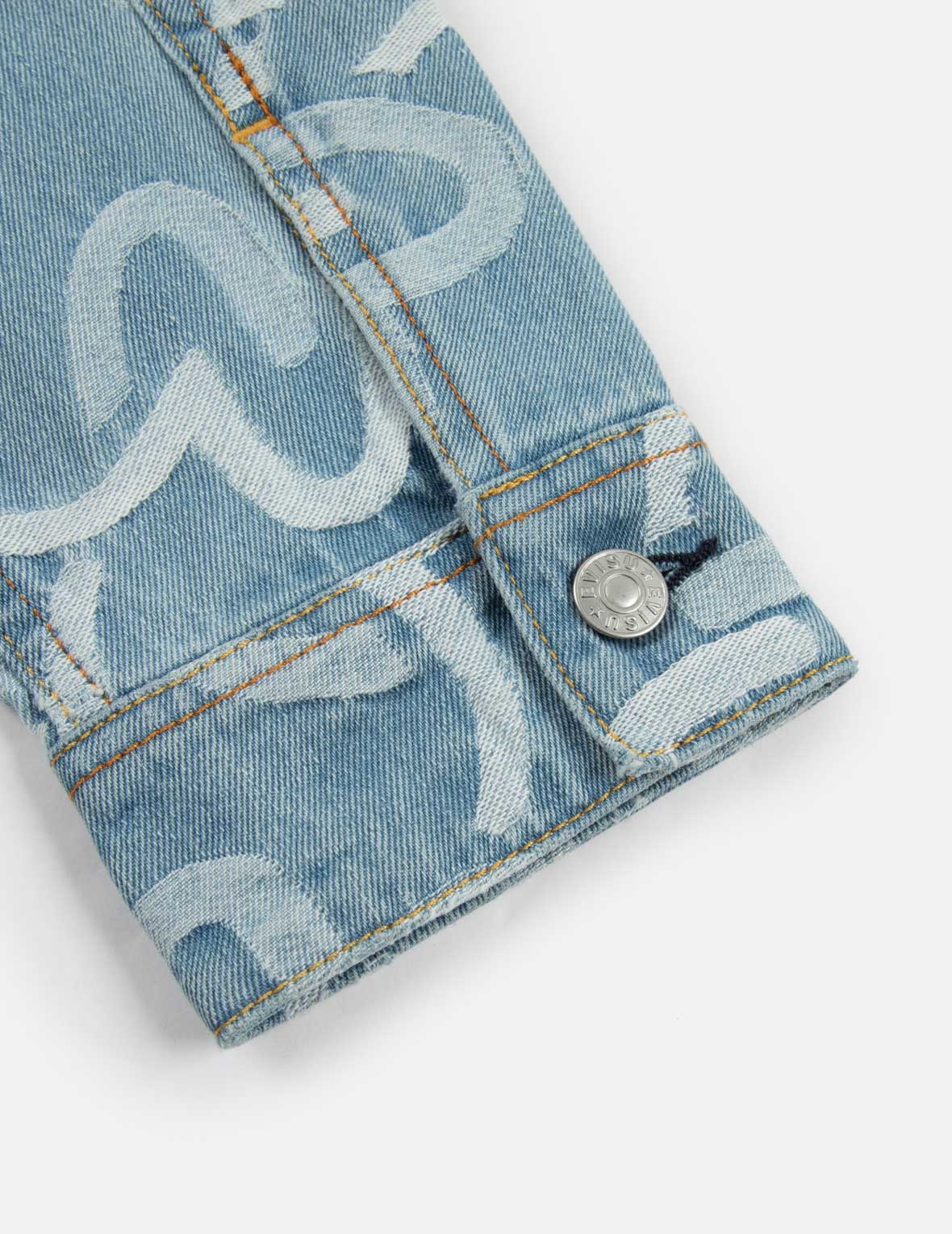 オールオーヴァーカモメジャカードリラックスフィットデニムジャケット