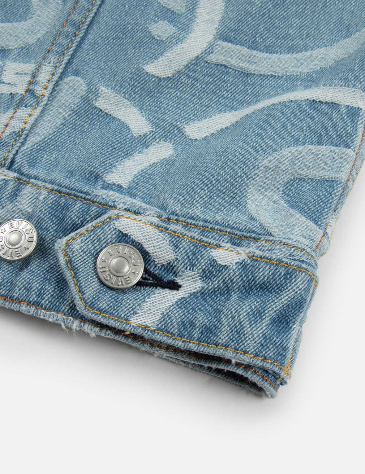 オールオーヴァーカモメジャカードリラックスフィットデニムジャケット