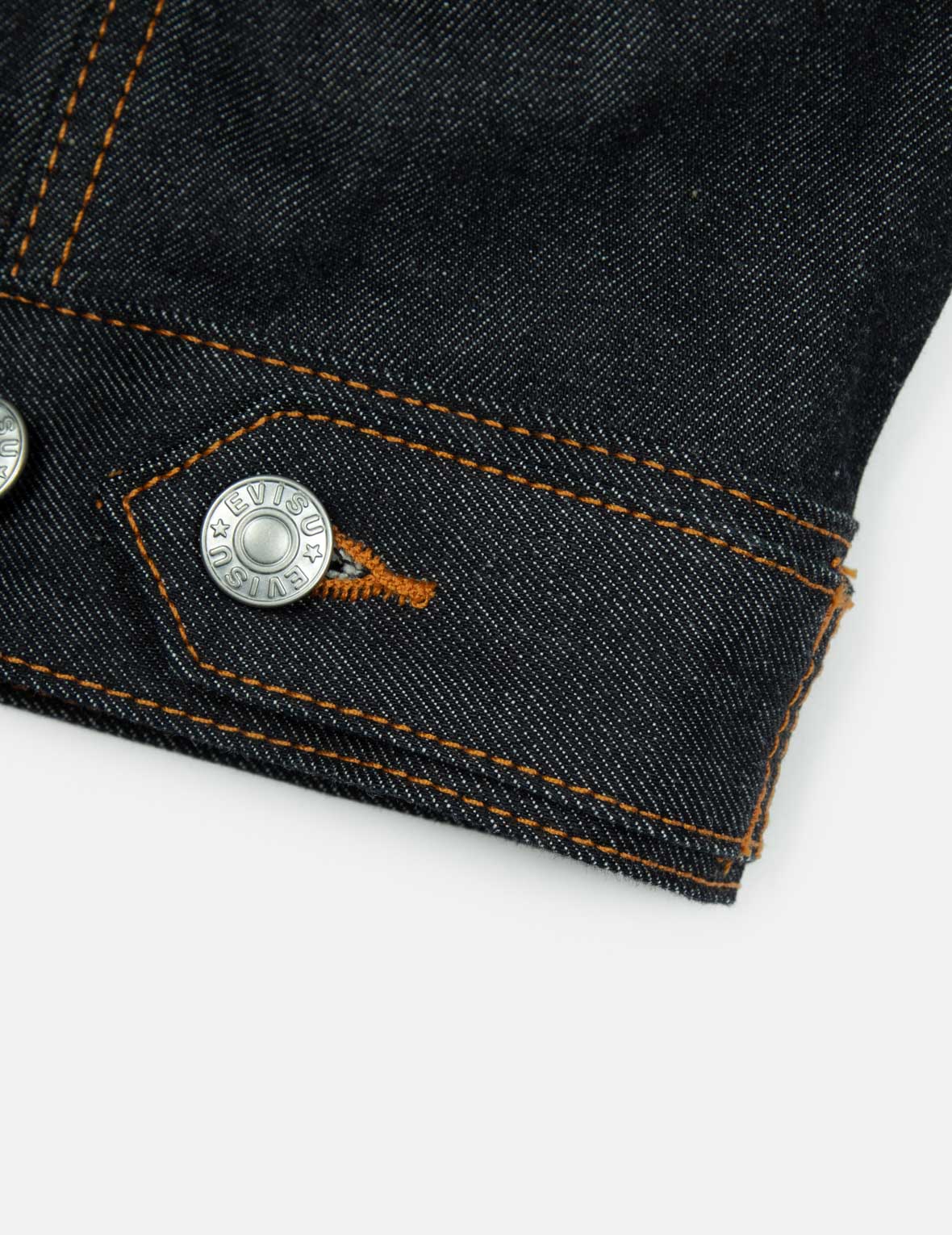 カモメ刺繍とブロケードポケットのリラックスフィットデニムジャケット