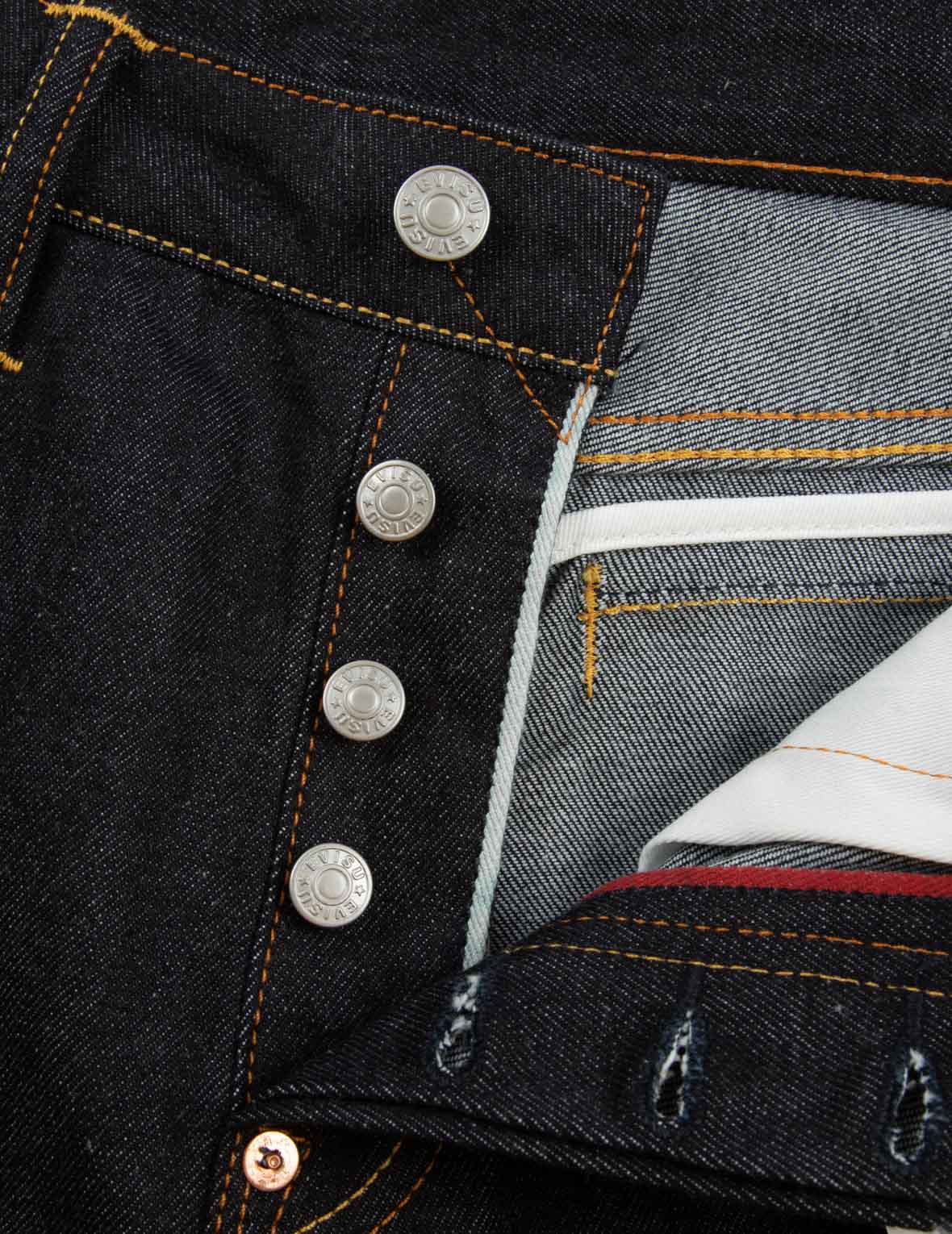 書道大黒刺繍のキャロットフィットデニムジーンズ#2017