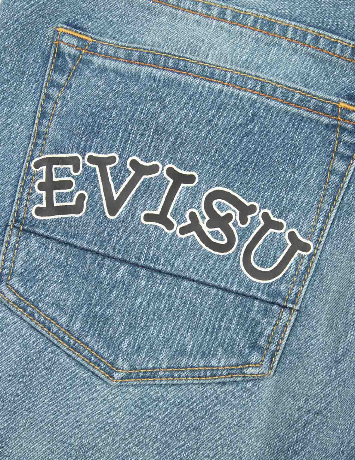 ダイヤモンドだるまプリントポケットクロップドフィットジーンズ #2027