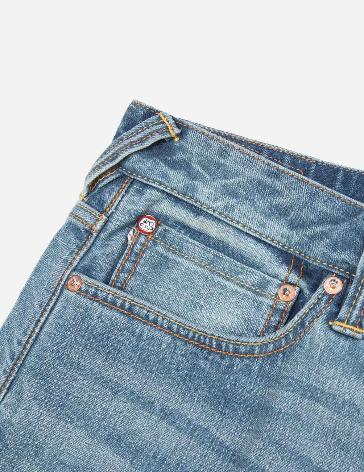 ダイヤモンドだるまプリントポケットクロップドフィットジーンズ #2027