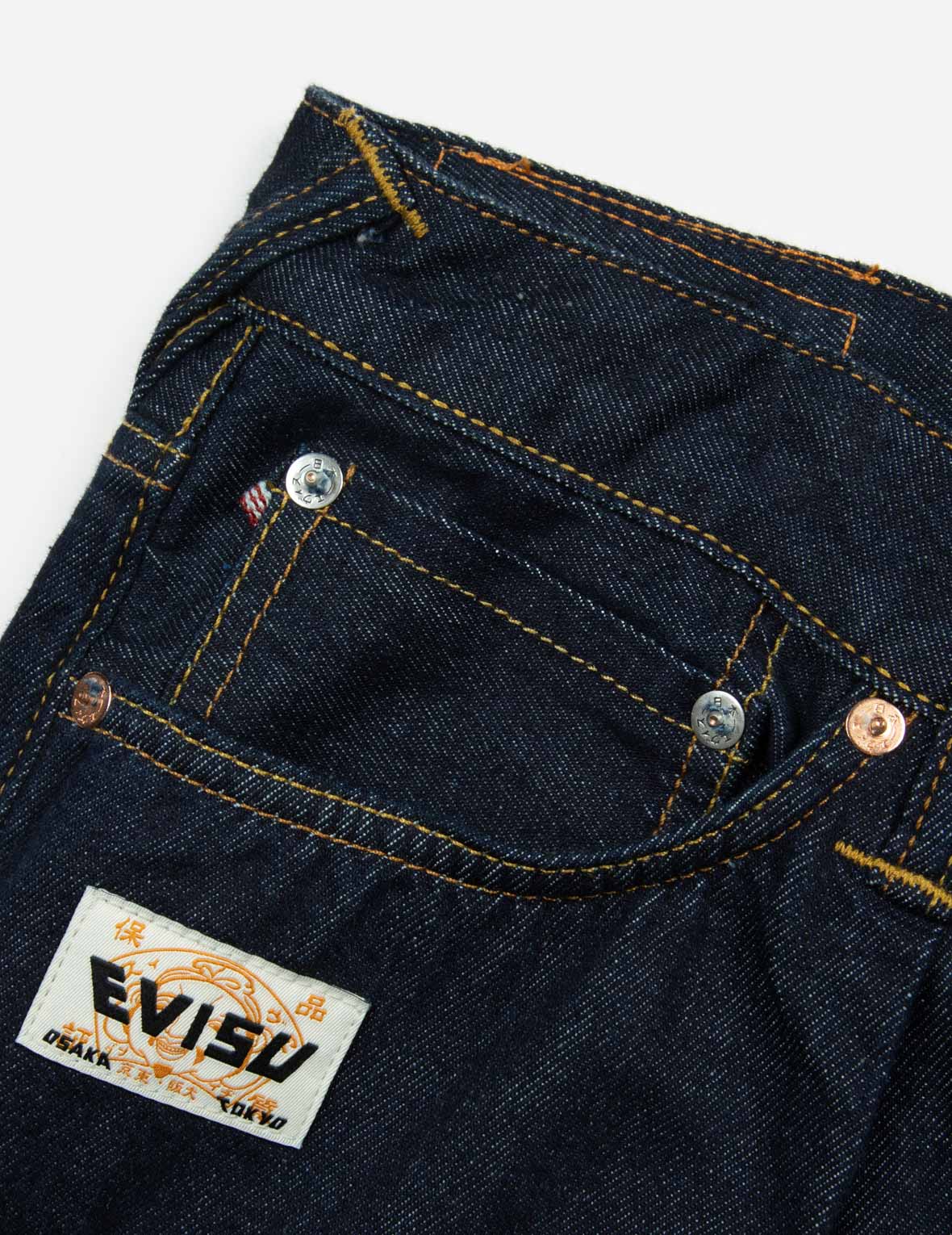 カモメとゴッドヘッド刺繍のバルーンフィットジーンズ