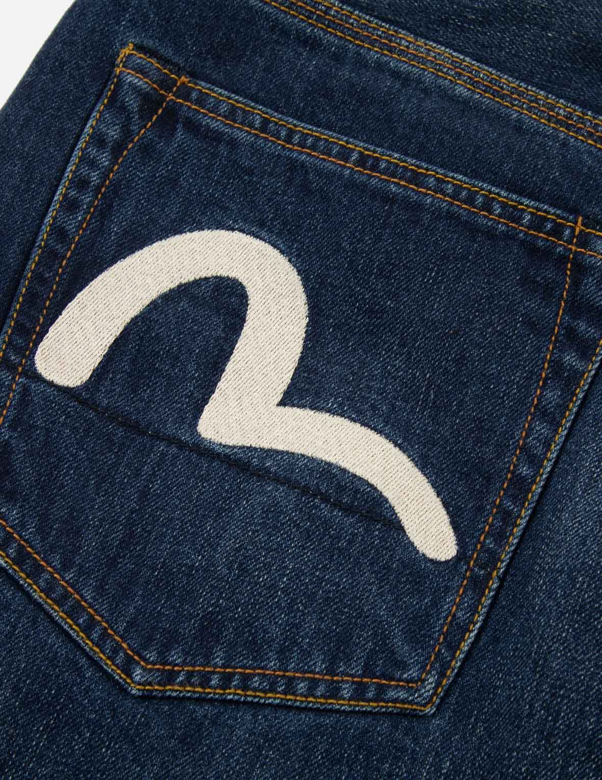 鯉のぼりプリントとカモメ刺繍クロップドフィットジーンズ#2027