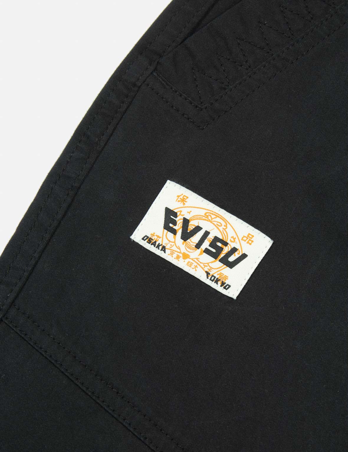 カモメアップリケ刺繍とスローガンプリントリラックスフィットカーゴパンツ