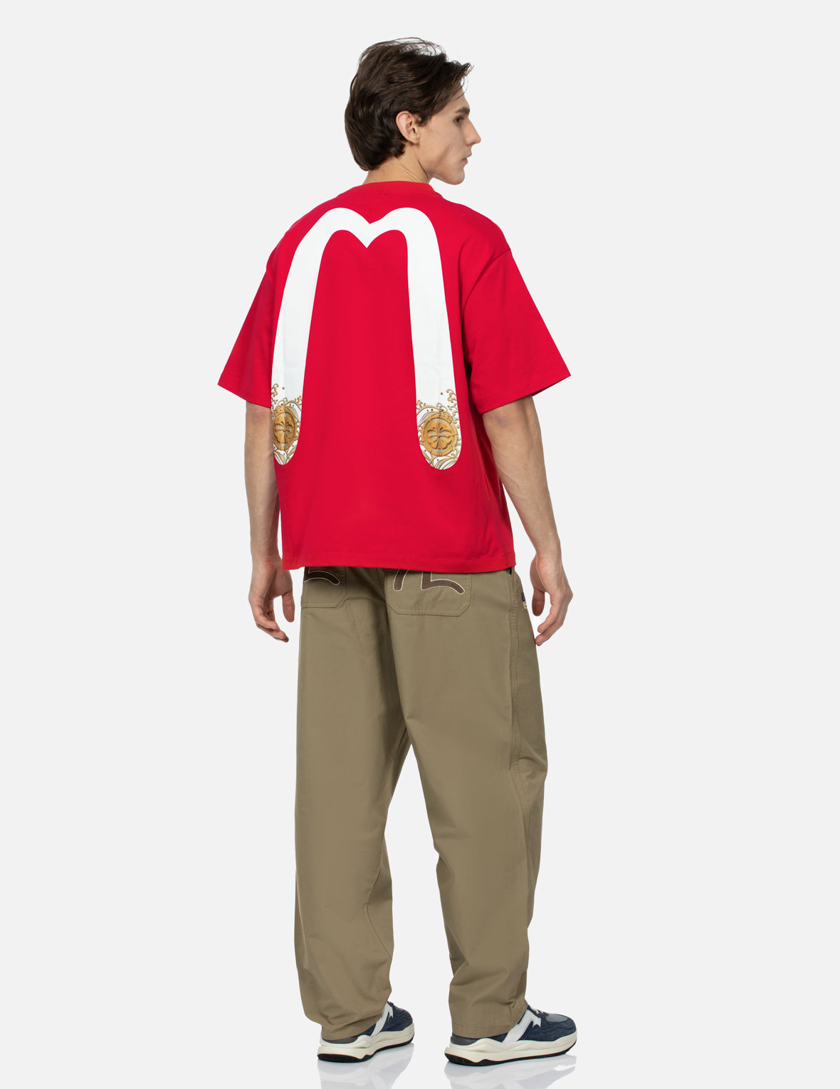 カモメ刺繍バギーパンツ