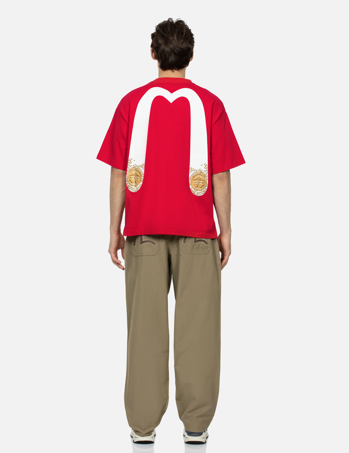 カモメ刺繍バギーパンツ