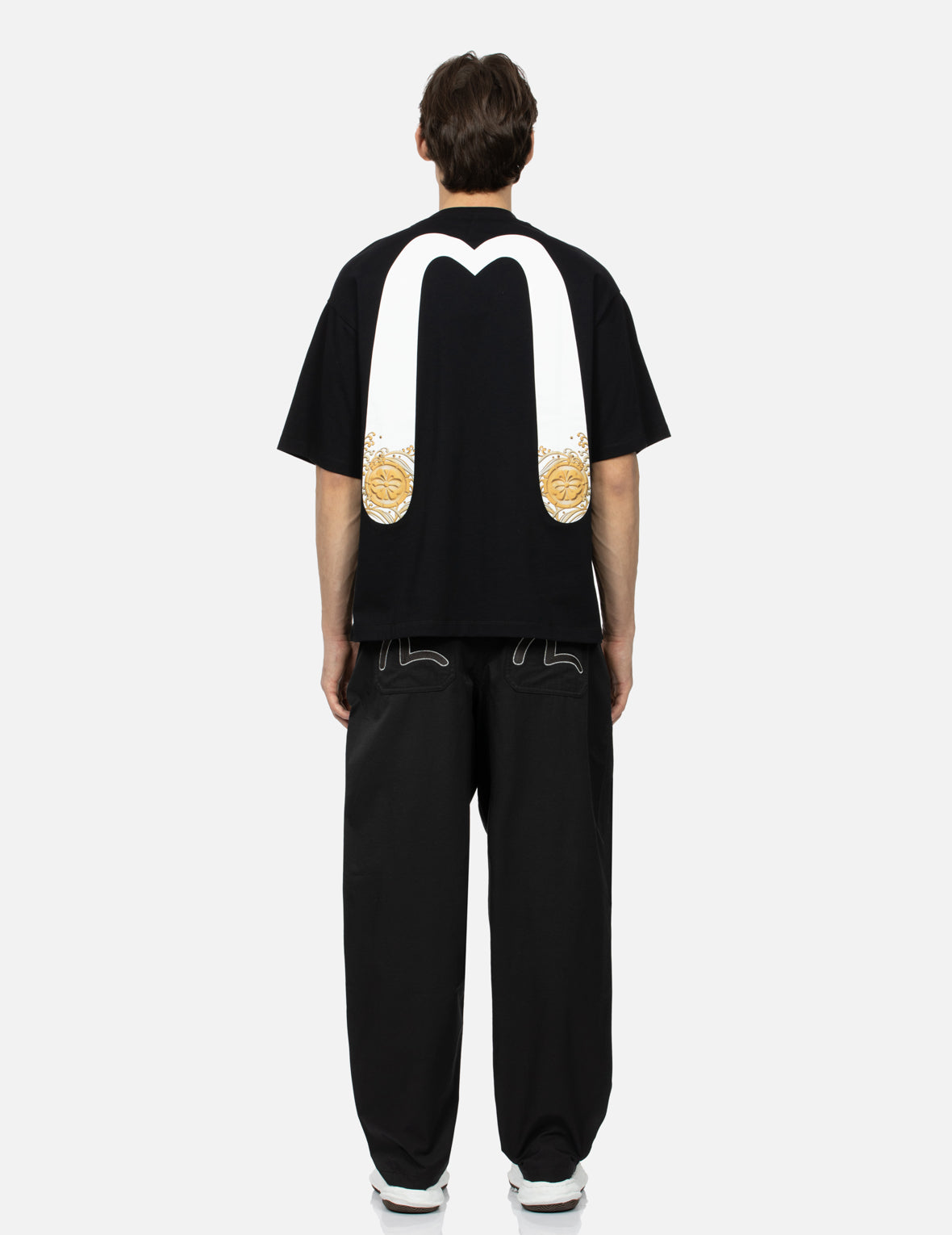 カモメ刺繍バギーパンツ