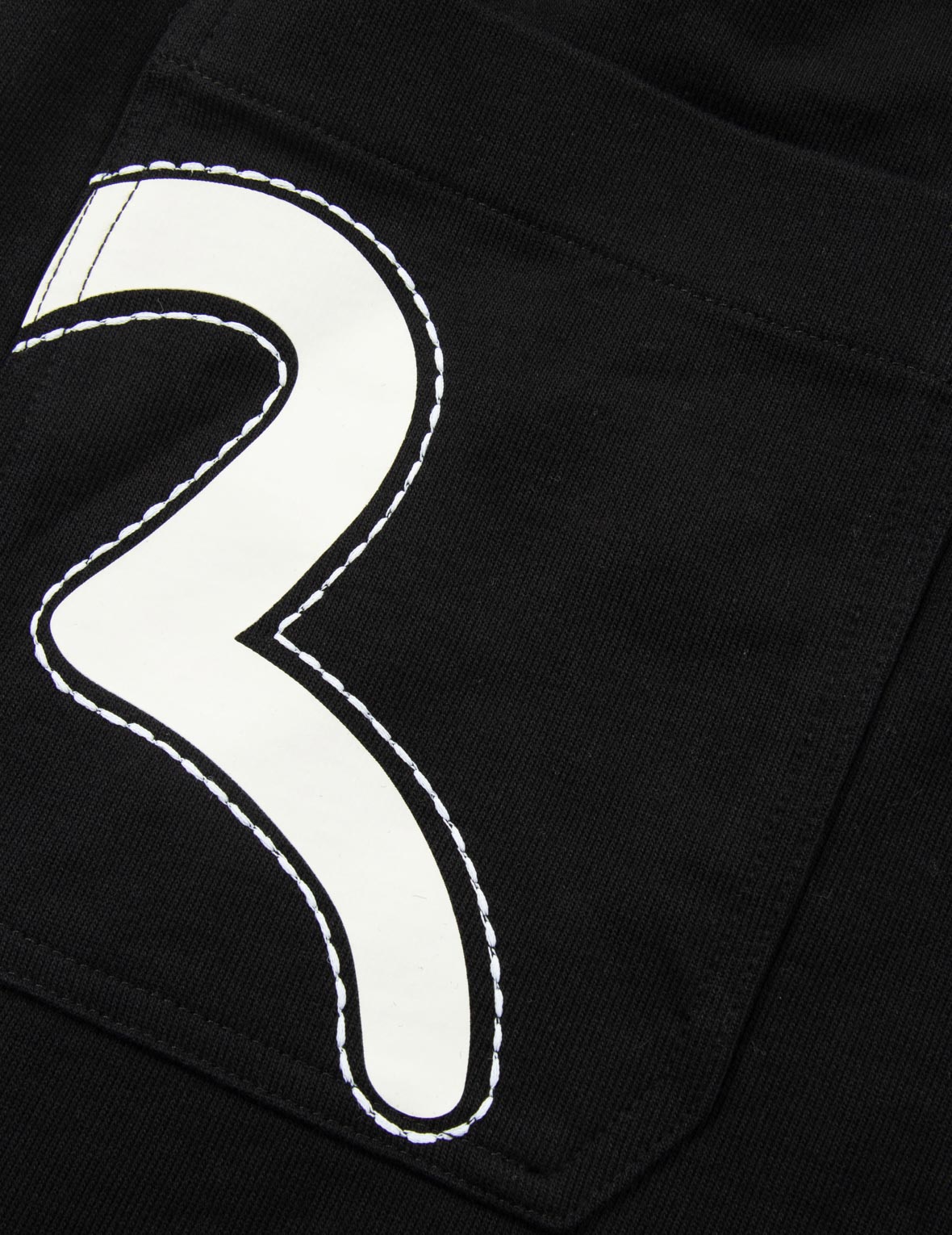 手縫いとマルチプリントのリラックスフィットスウェットパンツ