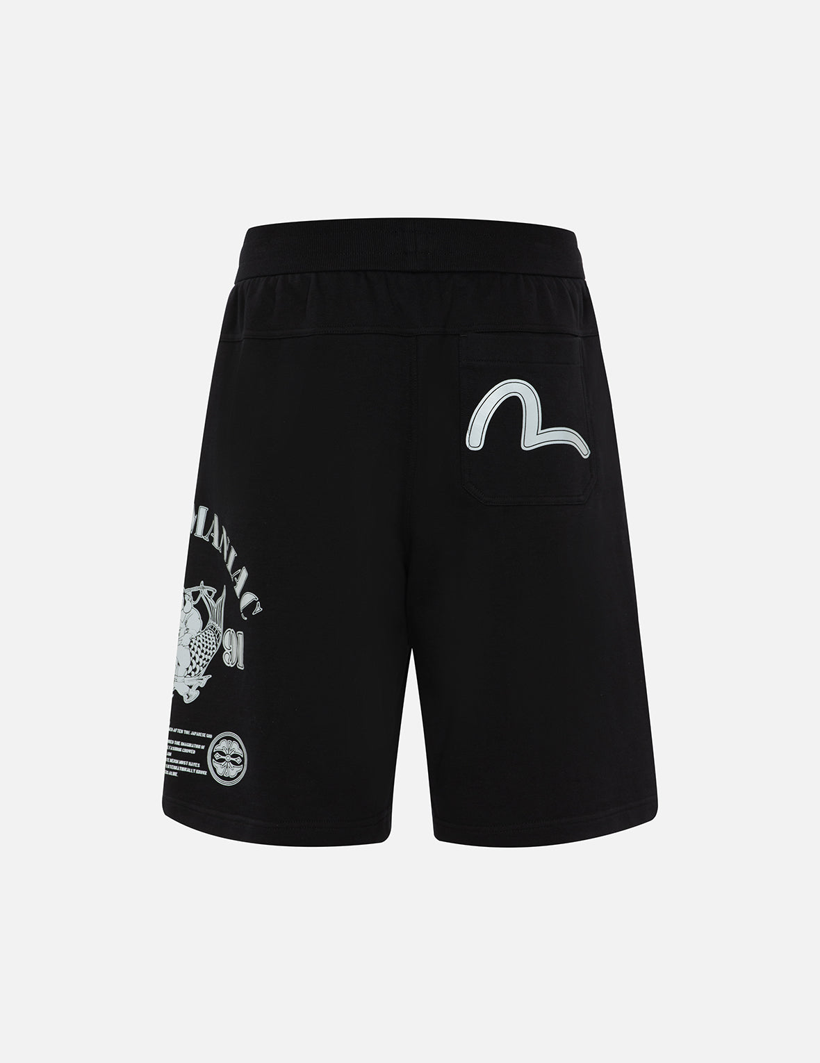 仏頭と鯉のぼり反射プリント リラックスフィット スウェットショートパンツ
