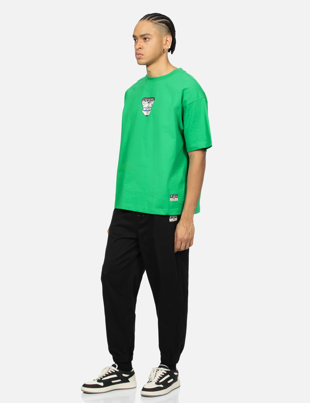 マルチ花札だるまと大黒プリントルーズフィットTシャツ
