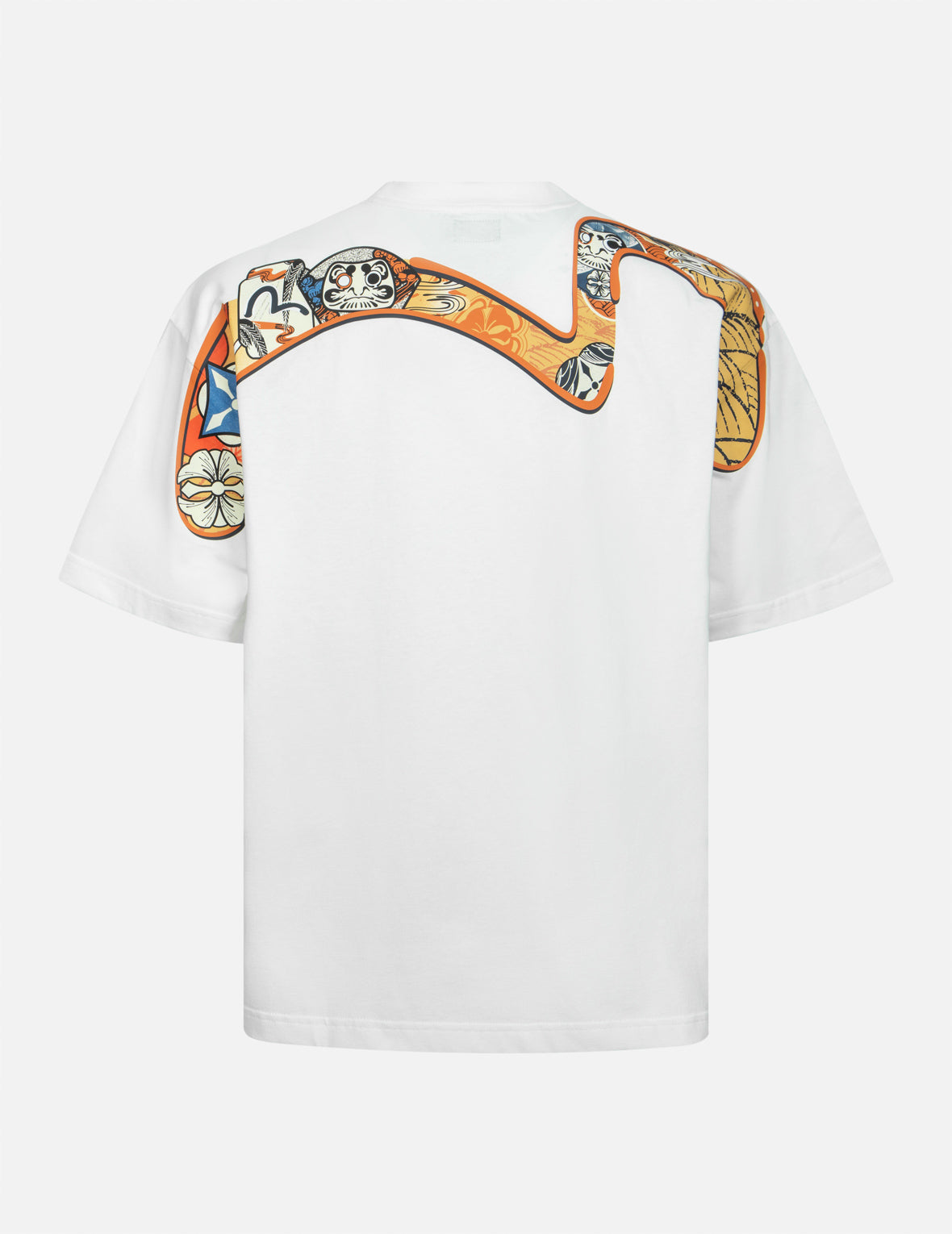 マルチ花札だるまと大黒プリントルーズフィットTシャツ