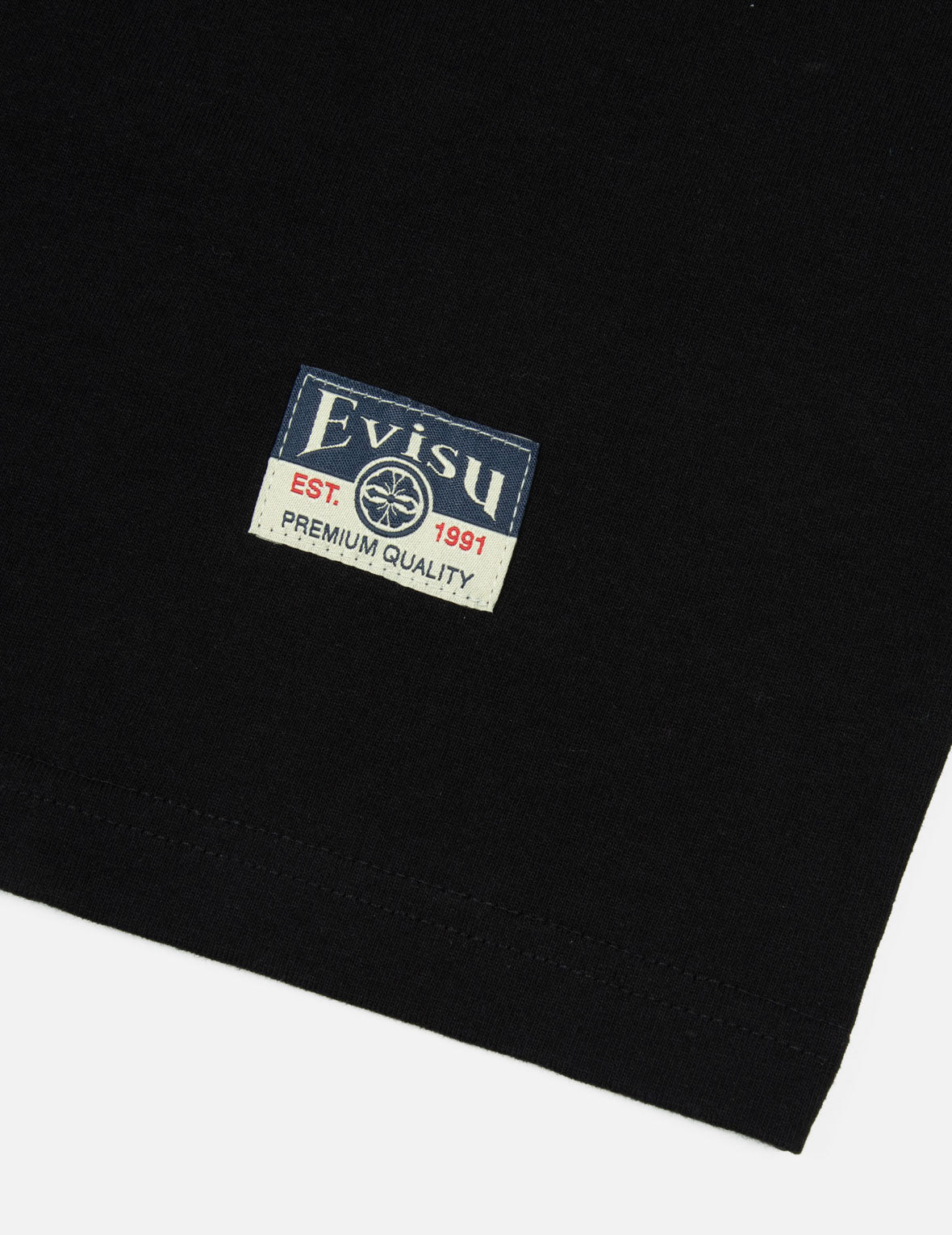 仏頭プリントとカモメ刺繍のルーズフィットTシャツ