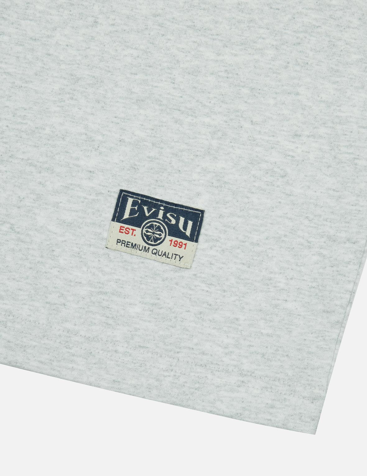 仏頭プリントとカモメ刺繍のルーズフィットTシャツ