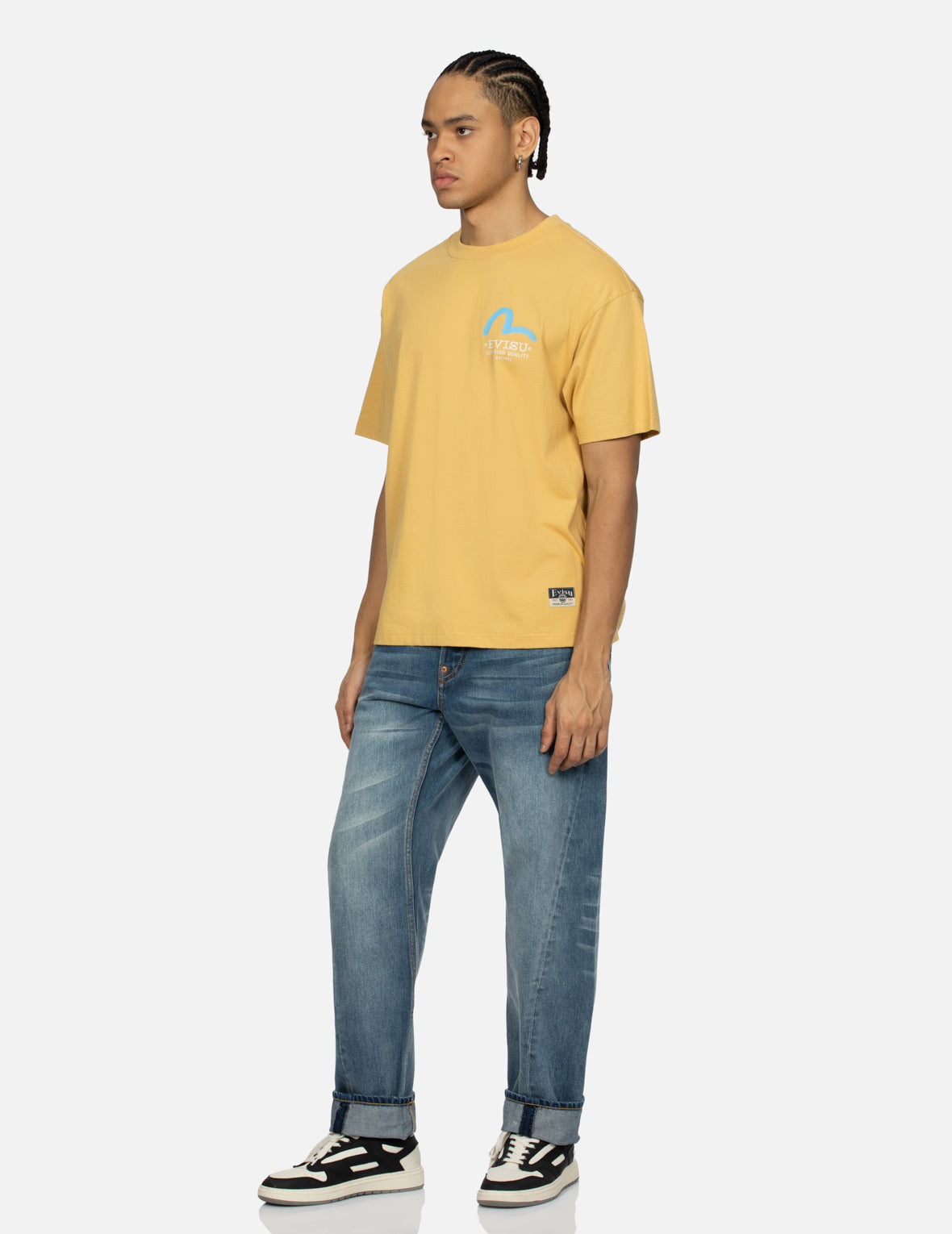 仏頭大黒プリントリラックスフィットTシャツ