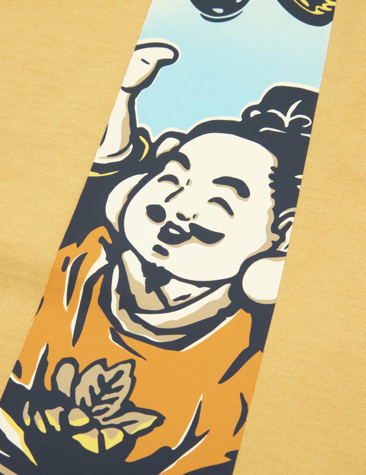 仏頭大黒プリントリラックスフィットTシャツ