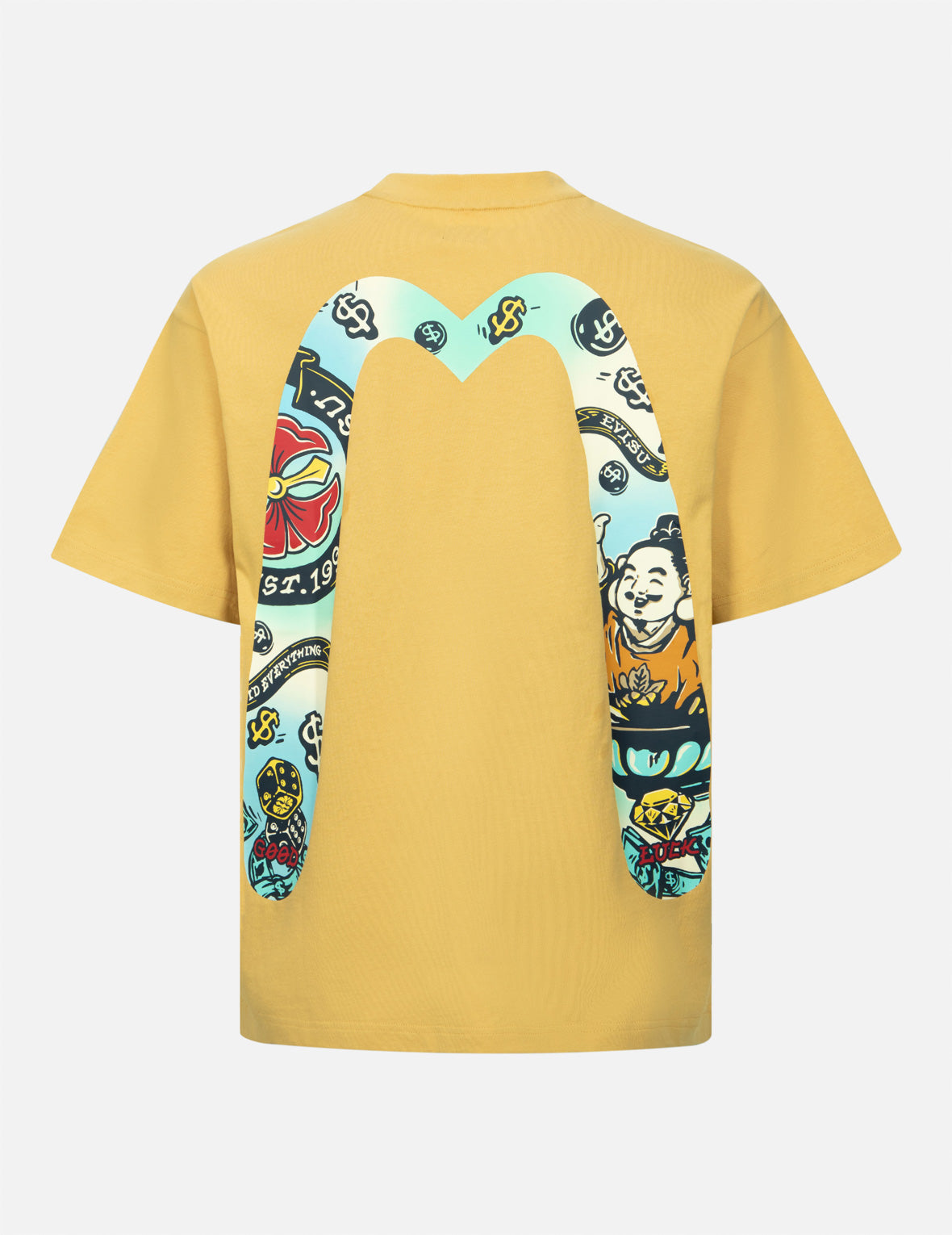 仏頭大黒プリントリラックスフィットTシャツ