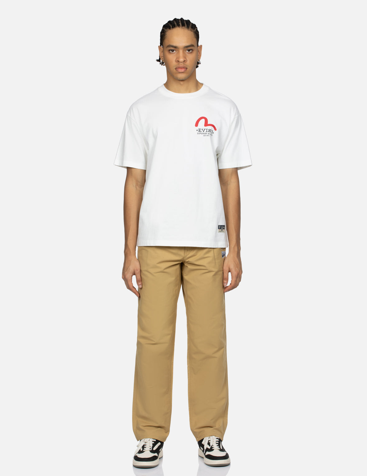 仏頭大黒プリントリラックスフィットTシャツ