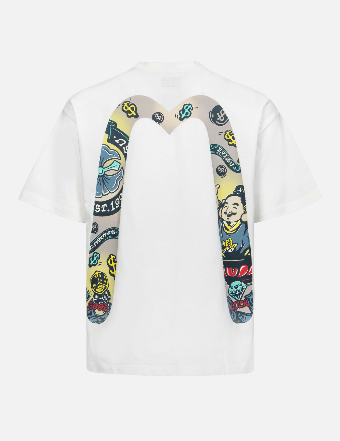 仏頭大黒プリントリラックスフィットTシャツ
