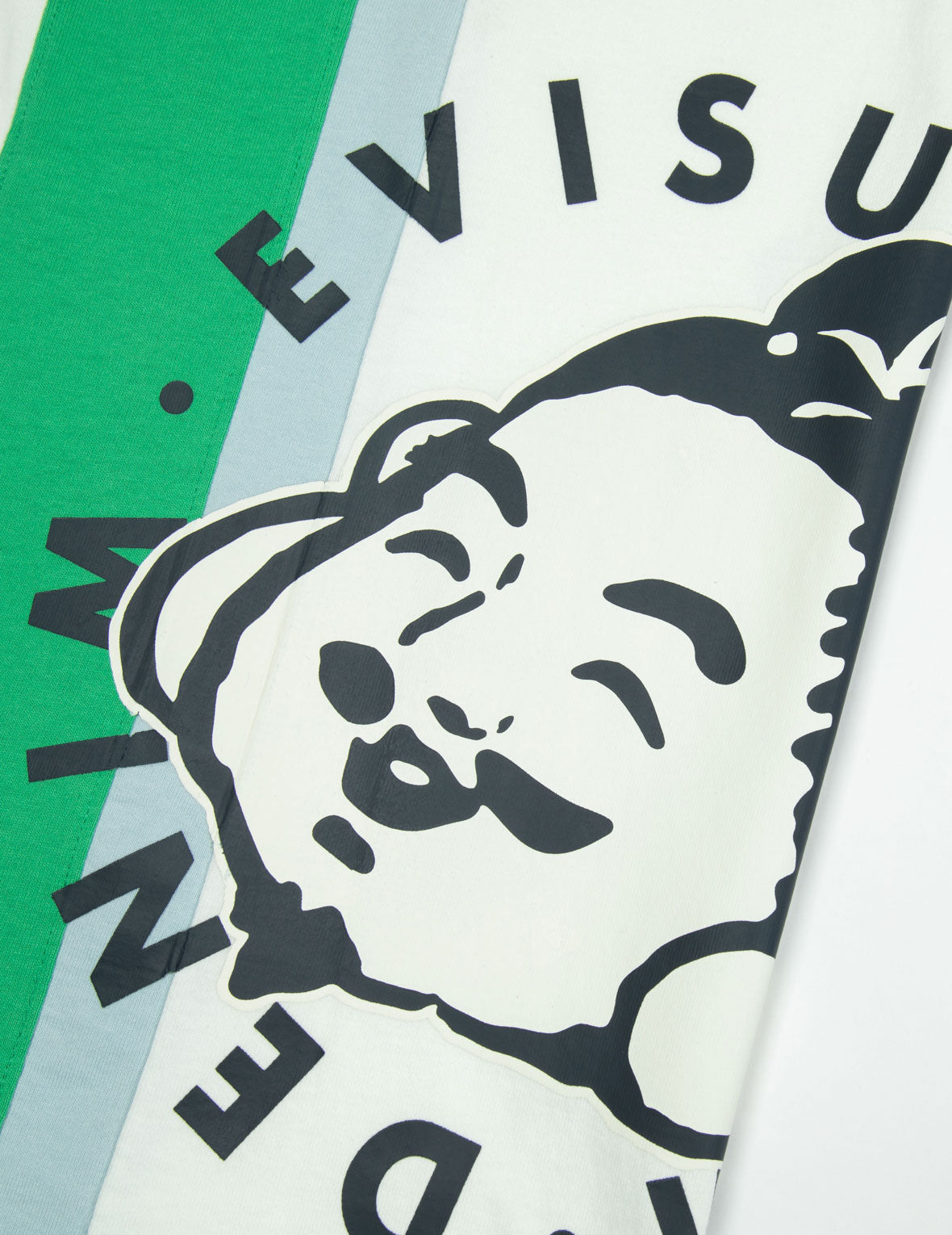 デコンストラクト遊び心ゴッドヘッドプリントのルーズフィットTシャツ
