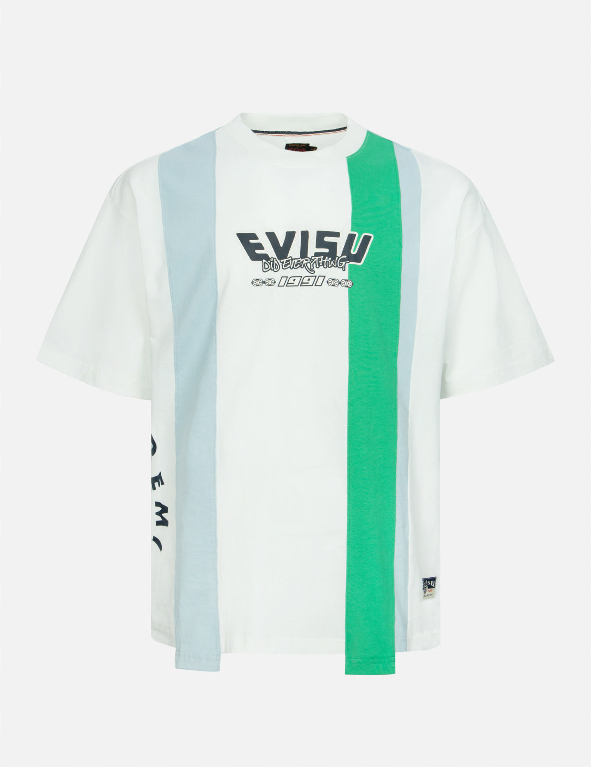 デコンストラクト遊び心ゴッドヘッドプリントのルーズフィットTシャツ