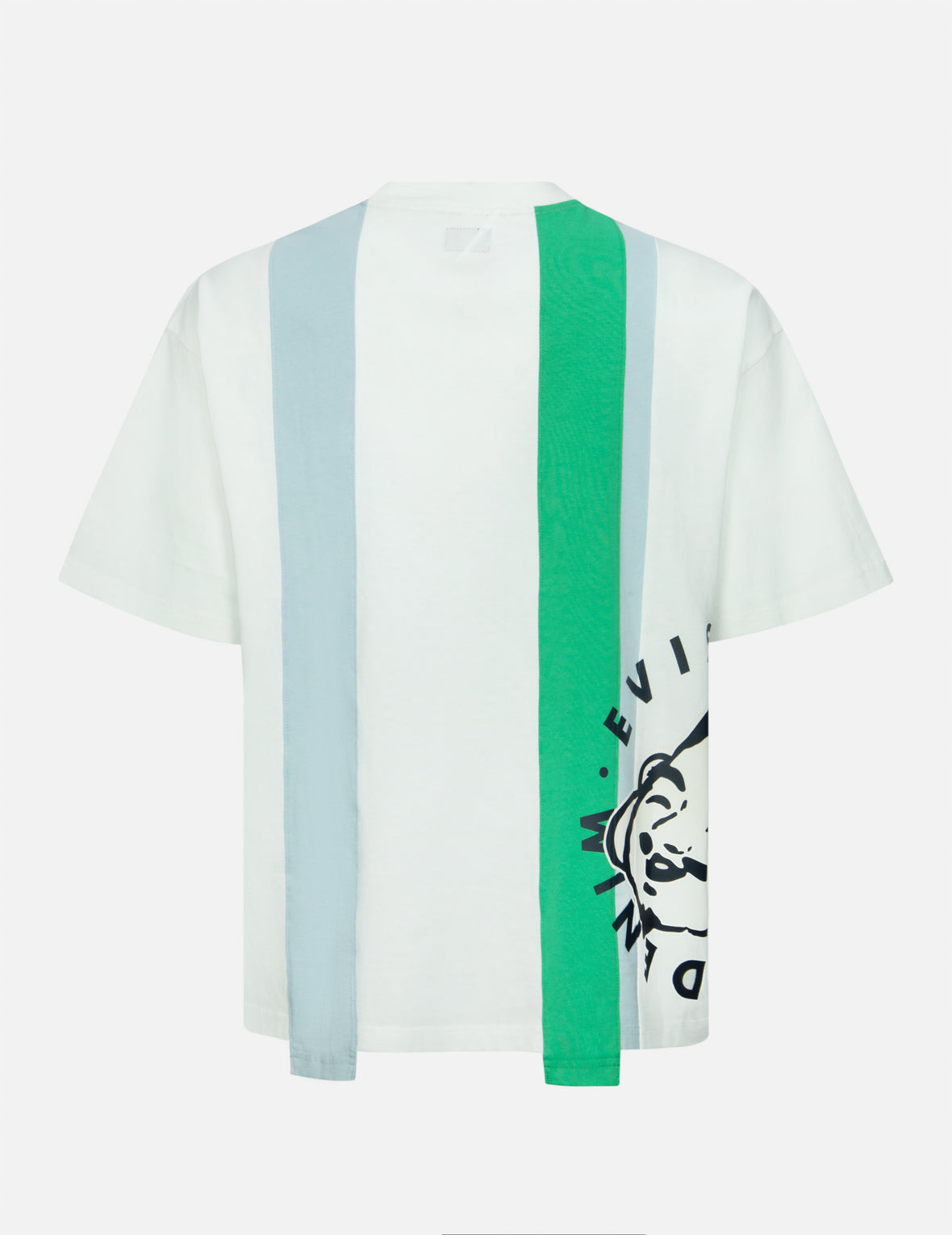 デコンストラクト遊び心ゴッドヘッドプリントのルーズフィットTシャツ
