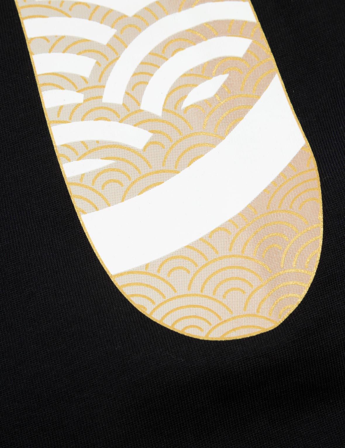 家紋と神奈川沖浪裏大黒プリント リラックスフィット Tシャツ