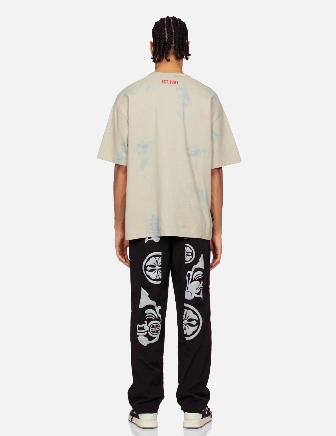 カモメとロゴプリントルーズフィットTシャツ