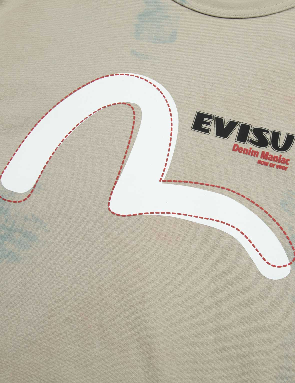 カモメとロゴプリントルーズフィットTシャツ