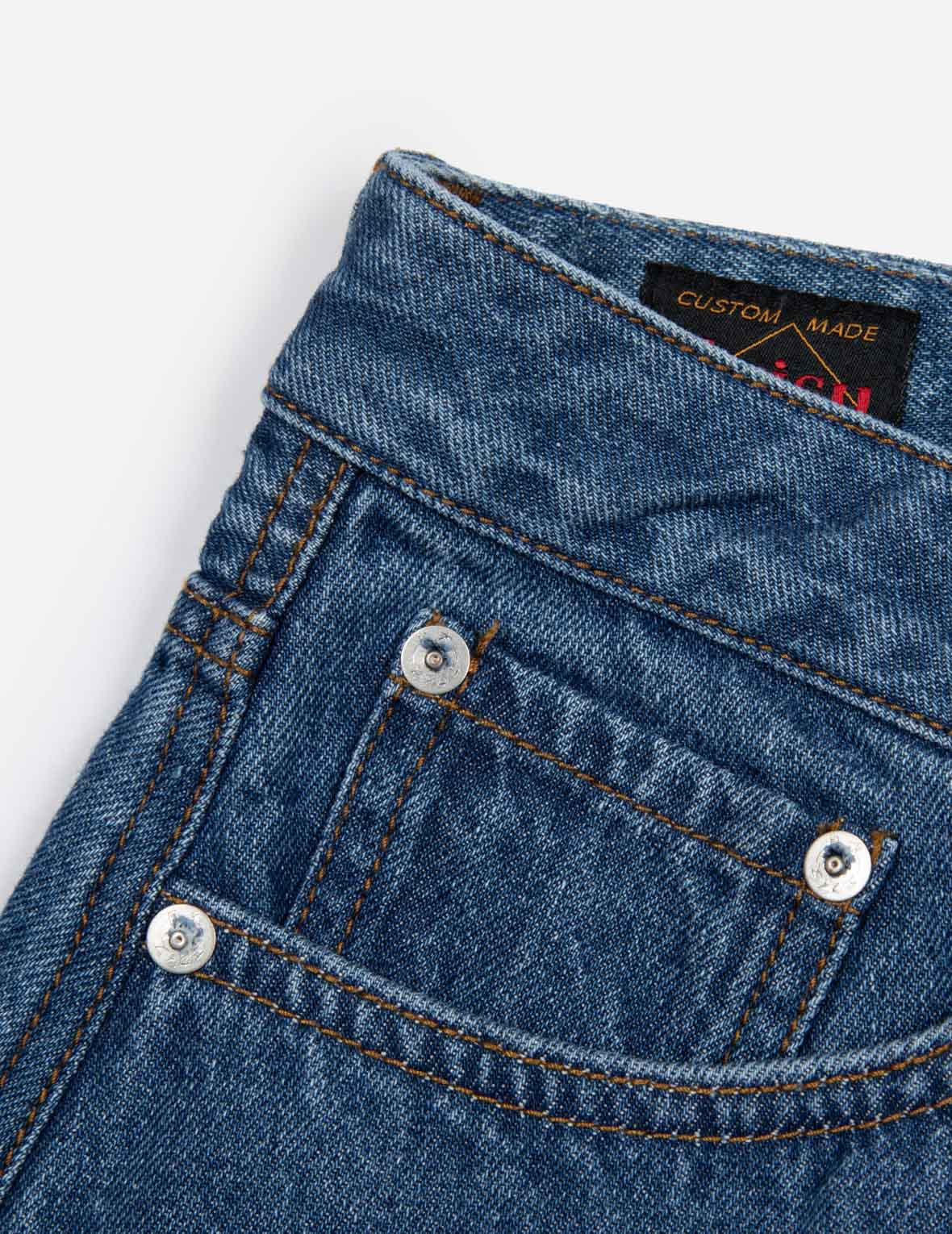カモメプリントのファッションフィットデニムプリーツスカート