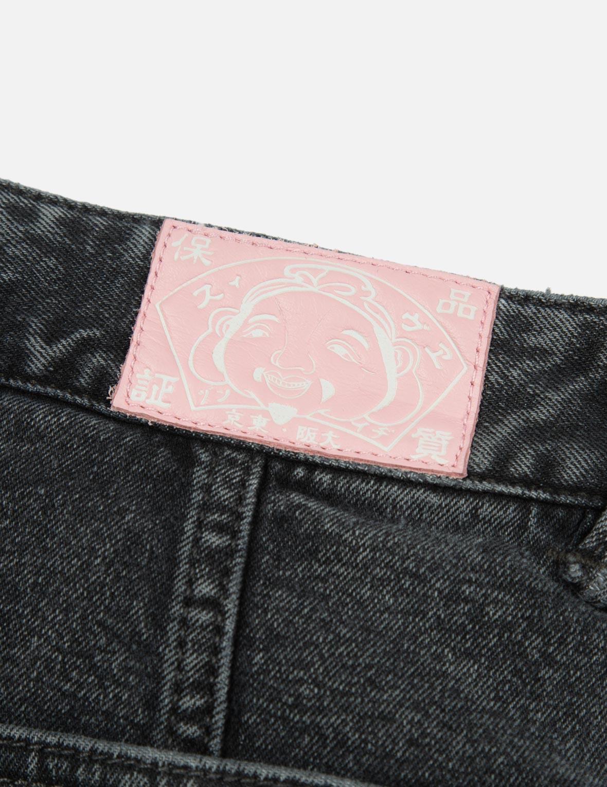 カモメ刺繍 ウォッシュ加工 ファッションフィット デニムスコート